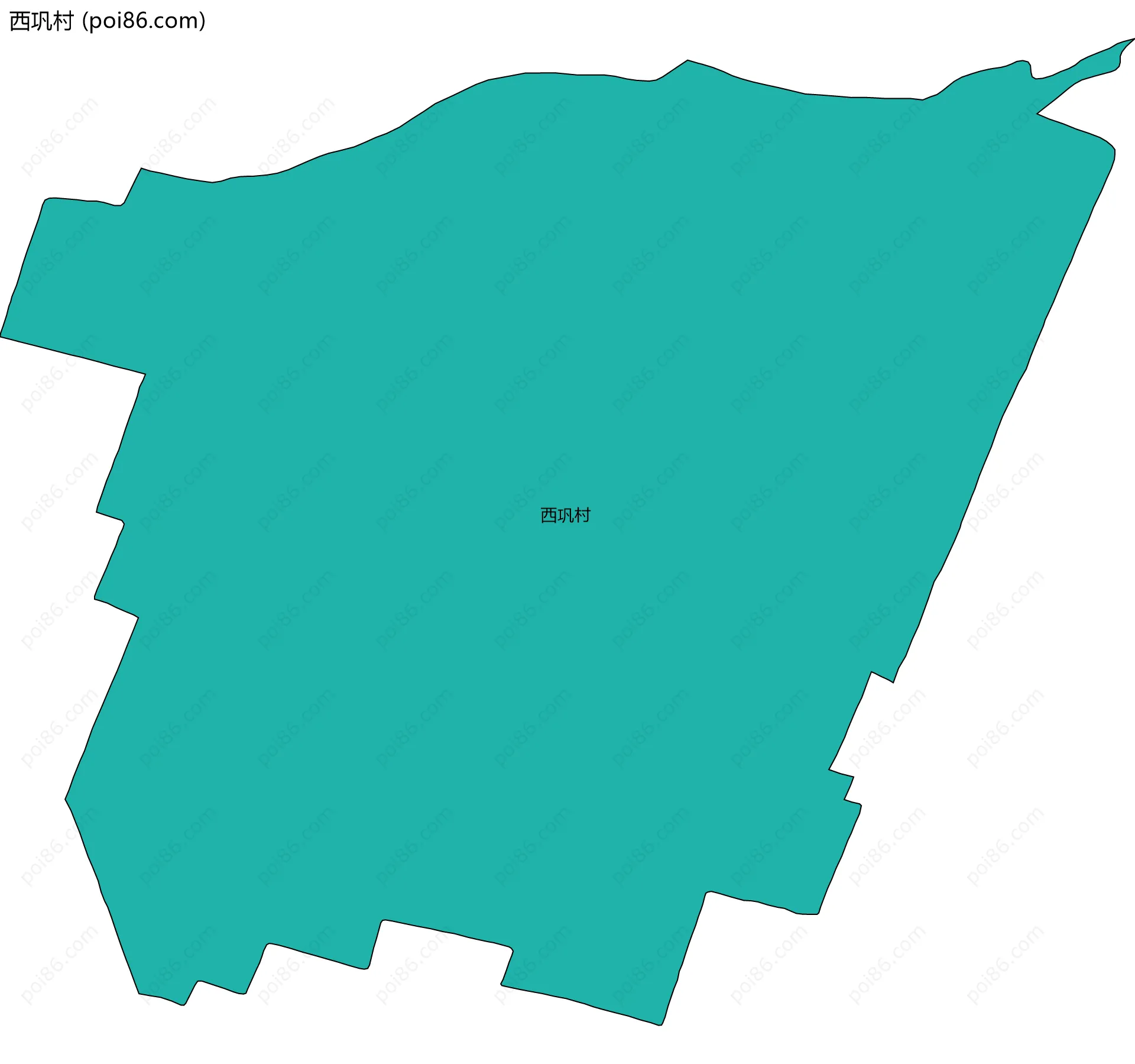 西巩村边界地图