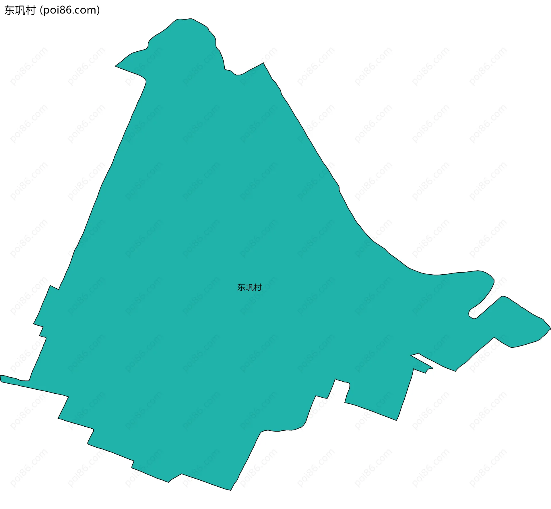 东巩村边界地图