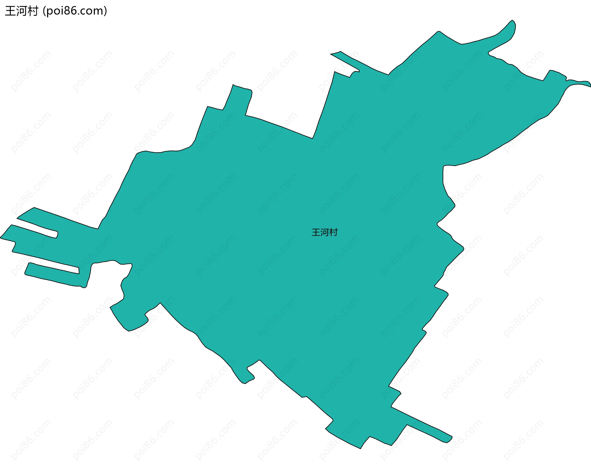 王河村边界地图