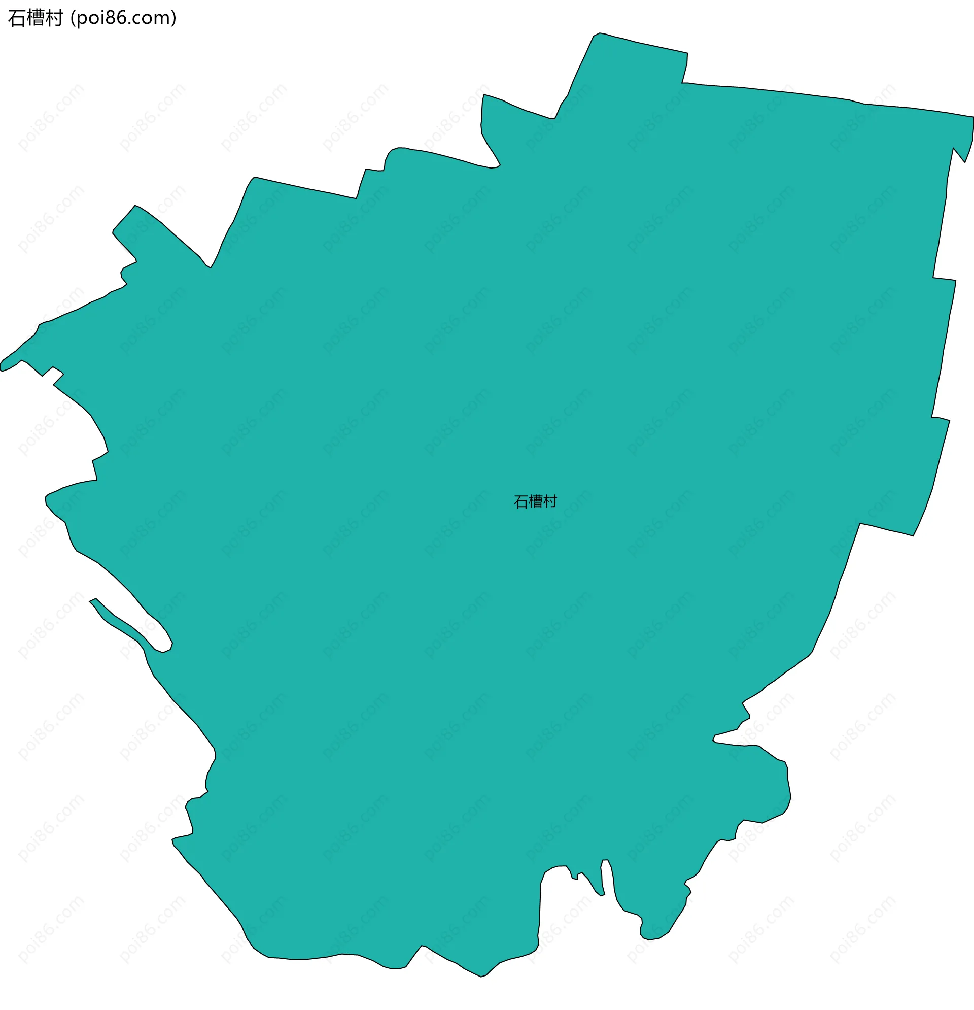 石槽村边界地图