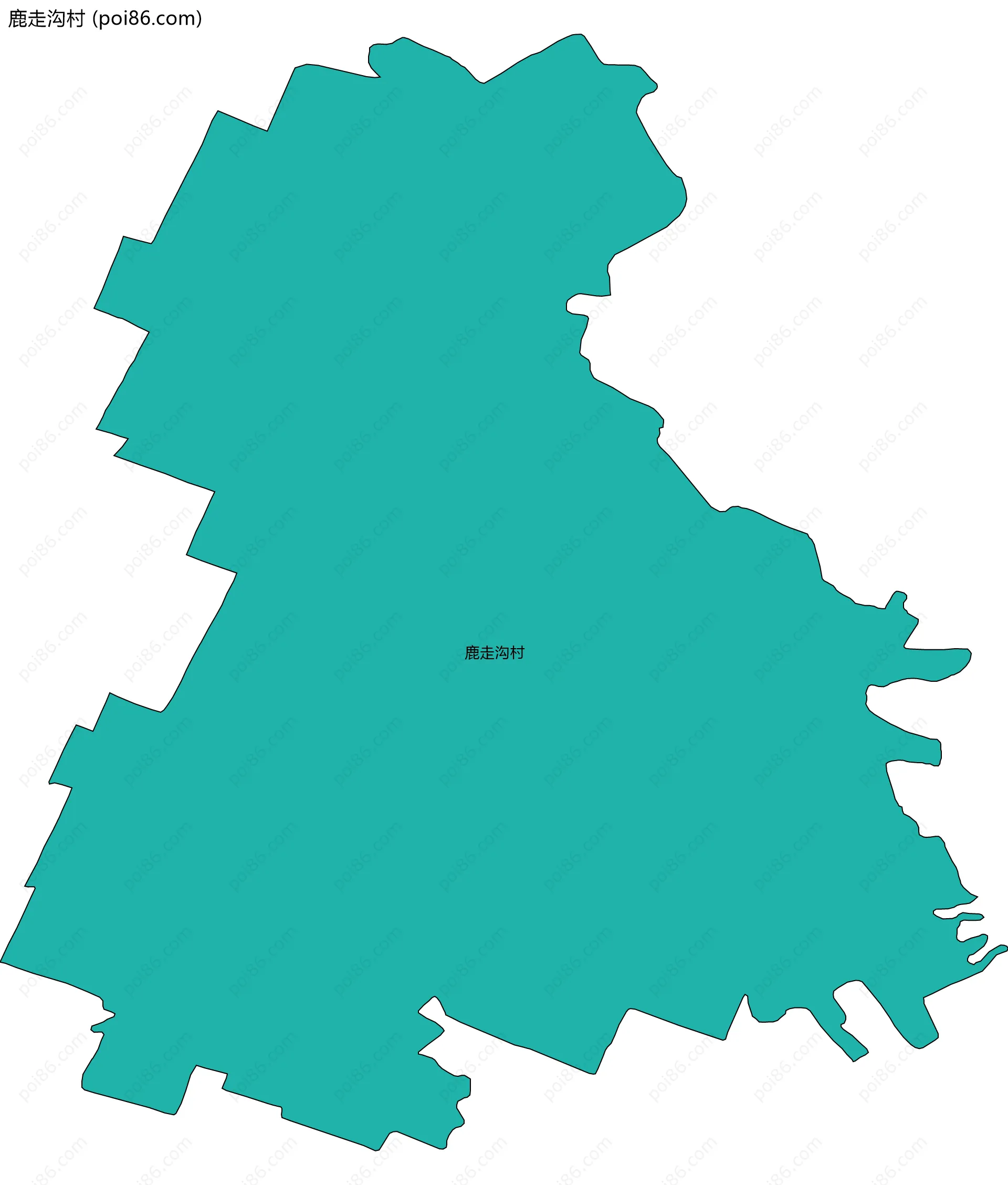 鹿走沟村边界地图