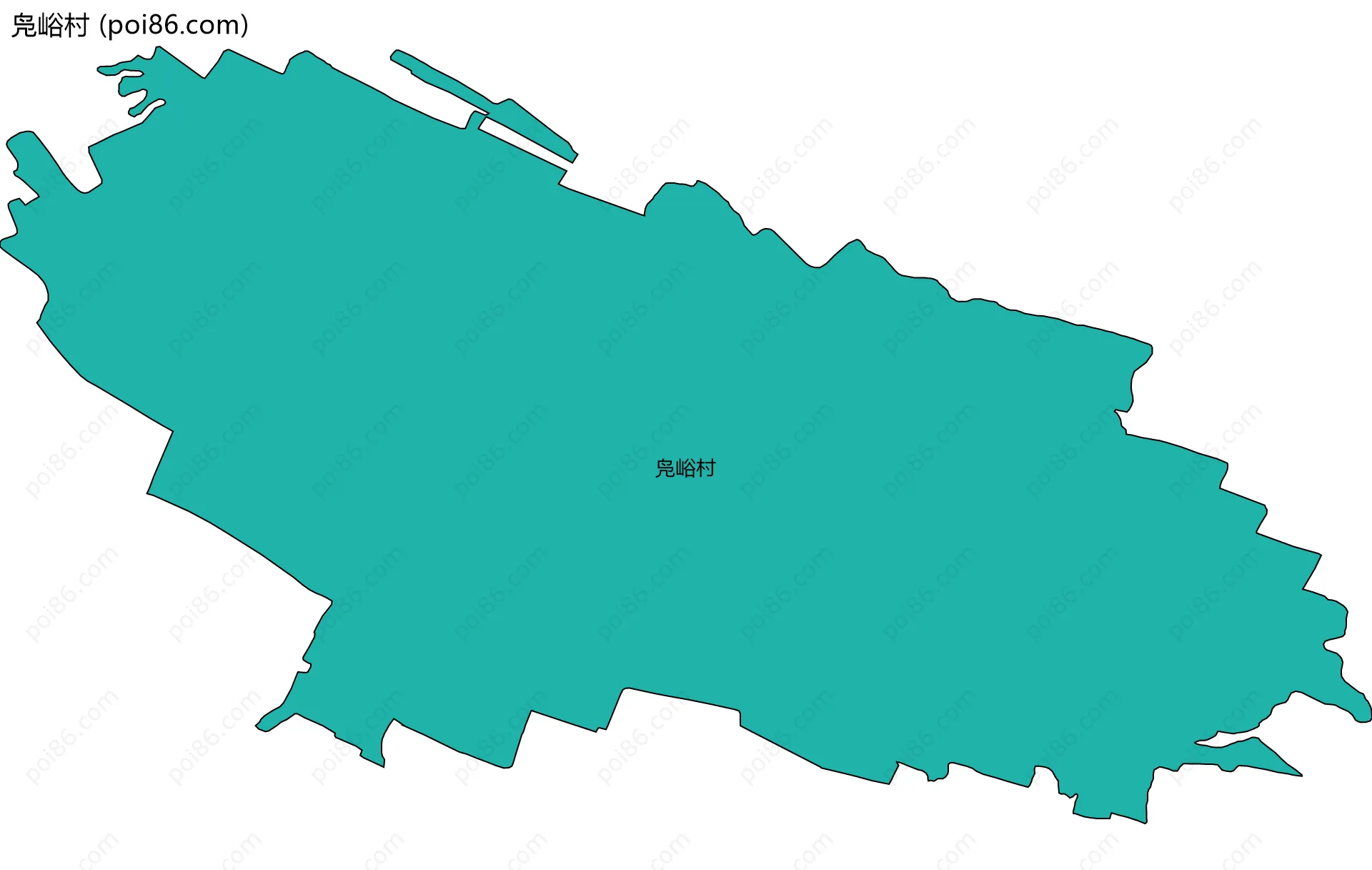 凫峪村边界地图