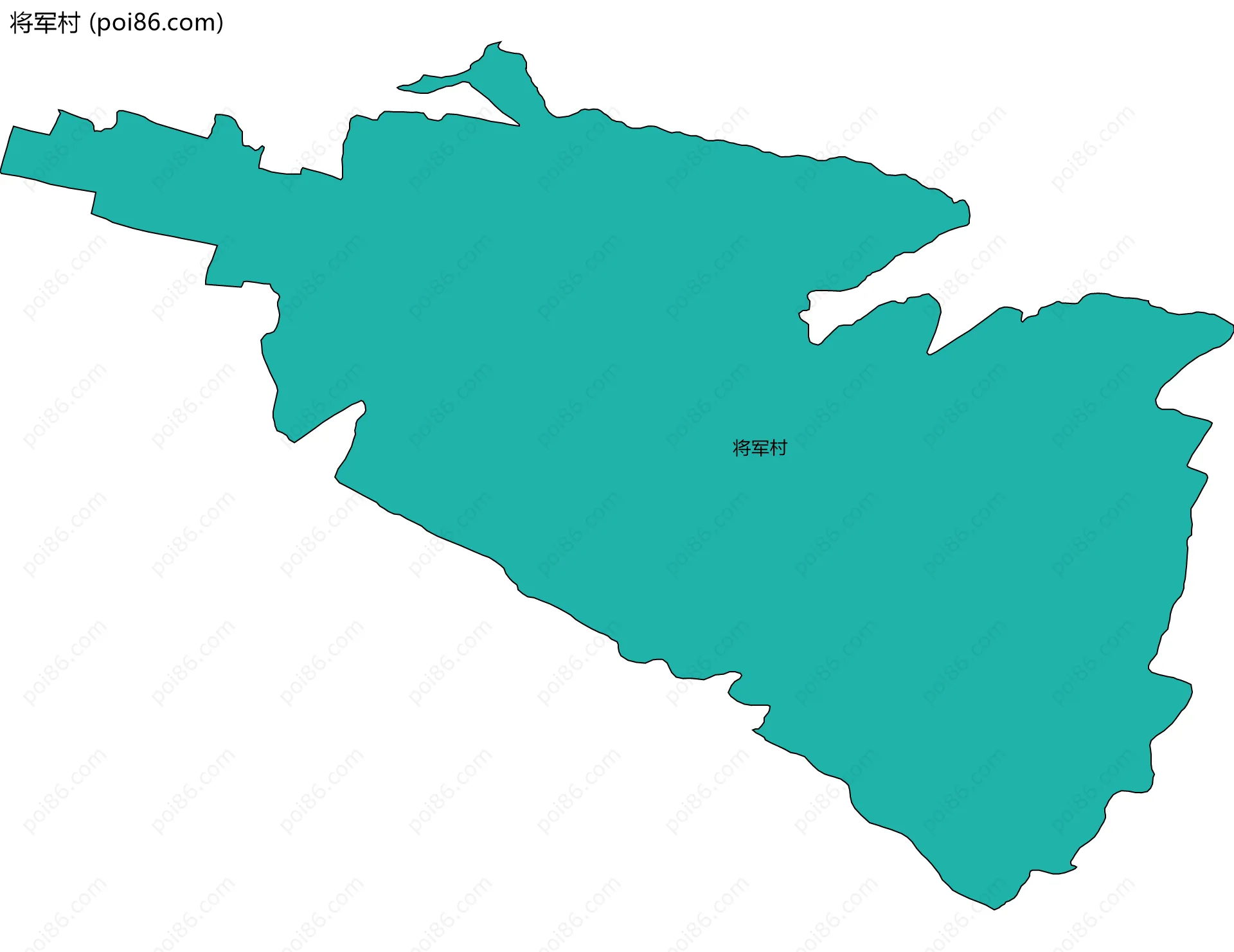 将军村边界地图