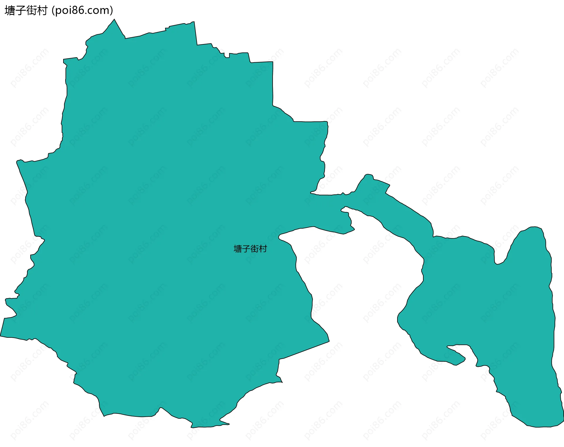 塘子街村边界地图