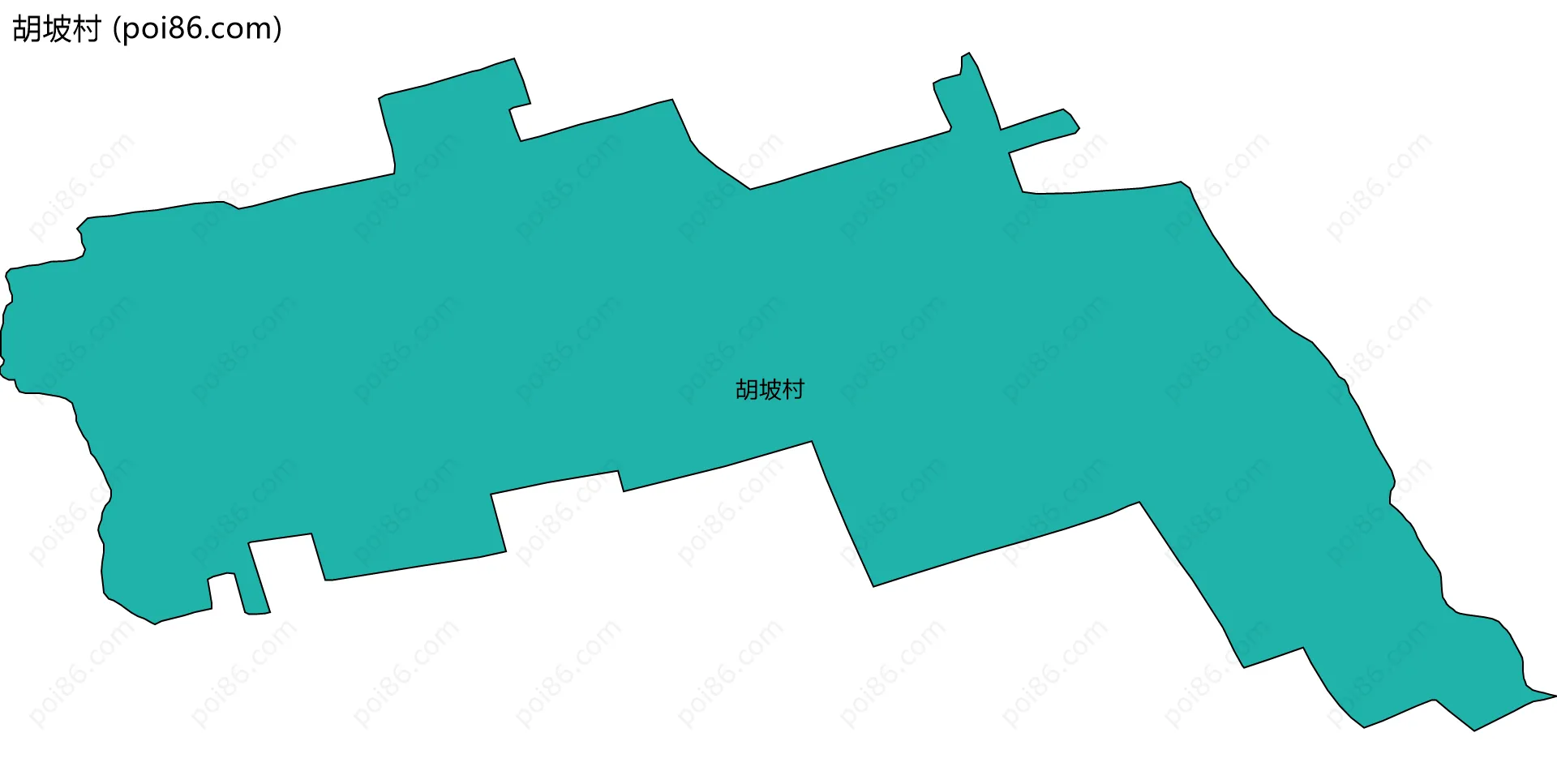 胡坡村边界地图