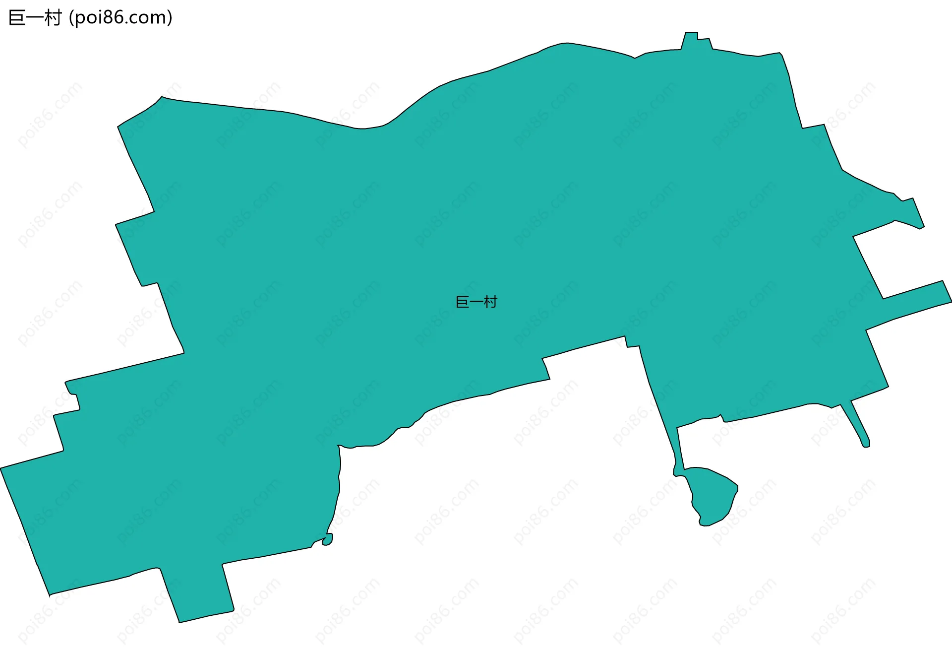 巨一村边界地图
