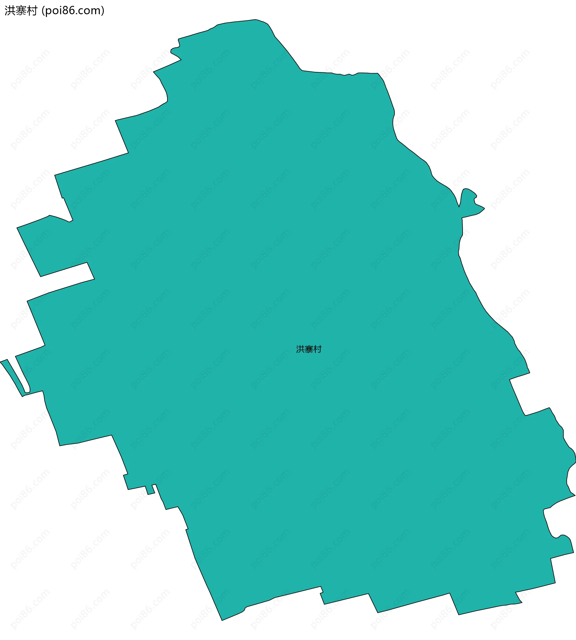 洪寨村边界地图