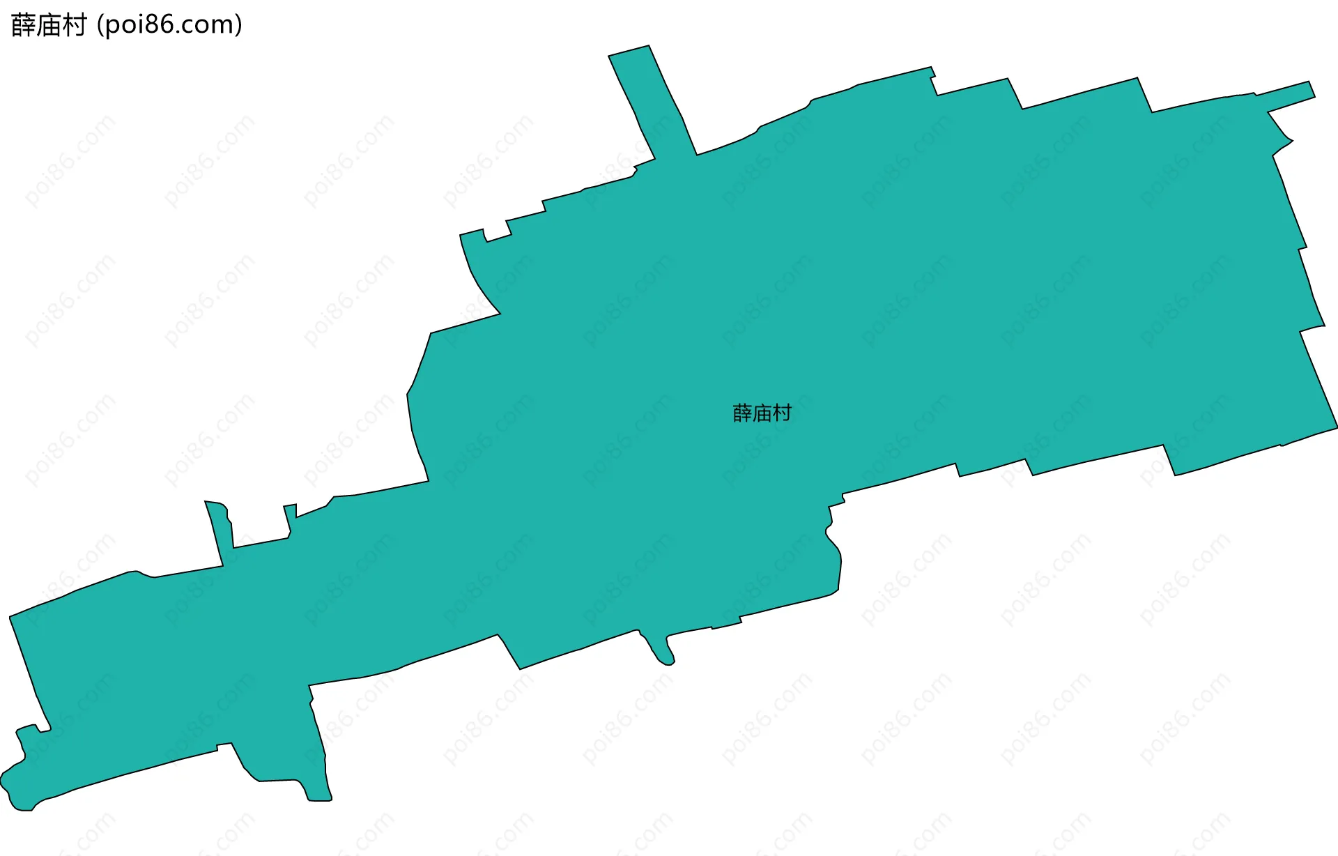 薛庙村边界地图
