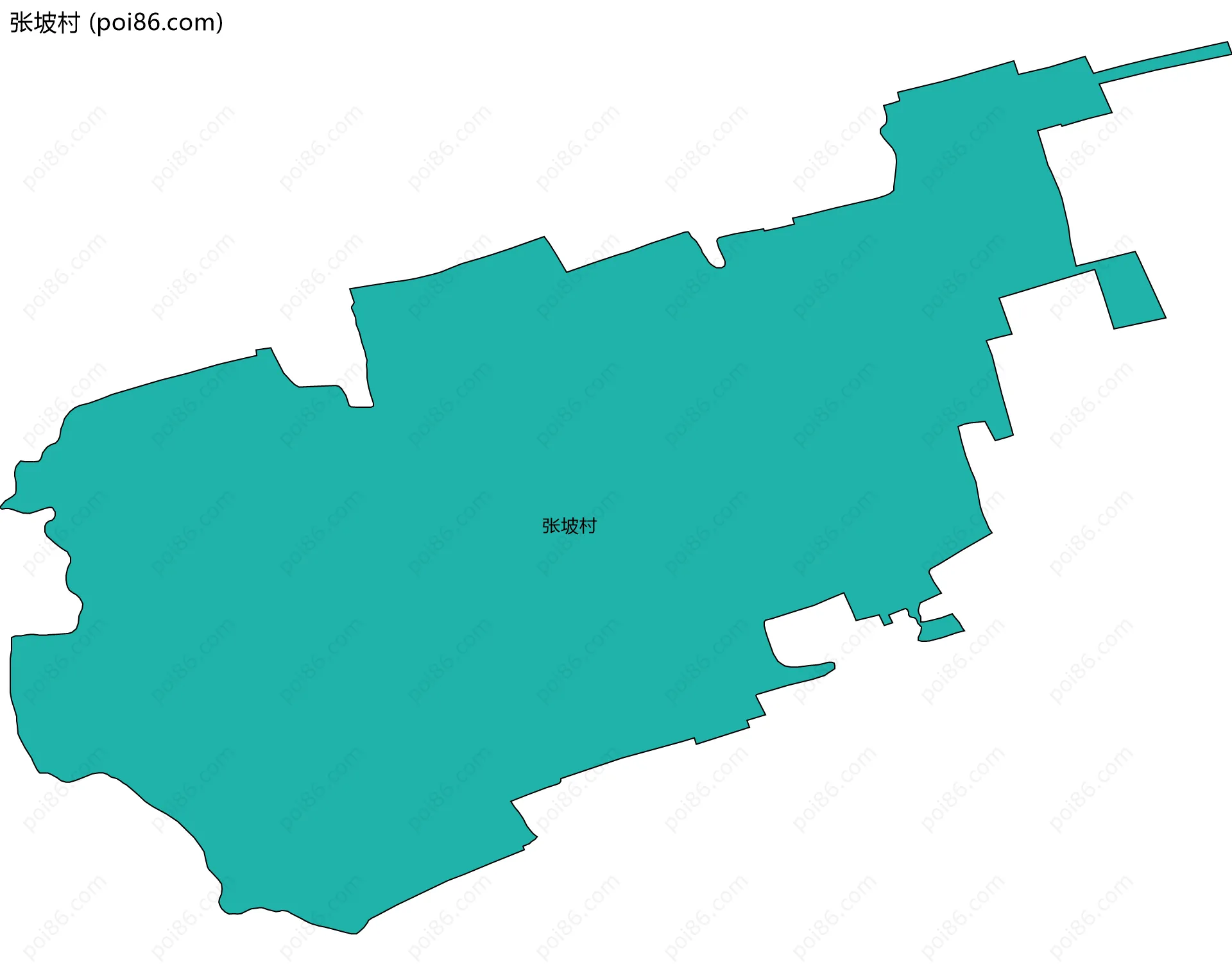 张坡村边界地图