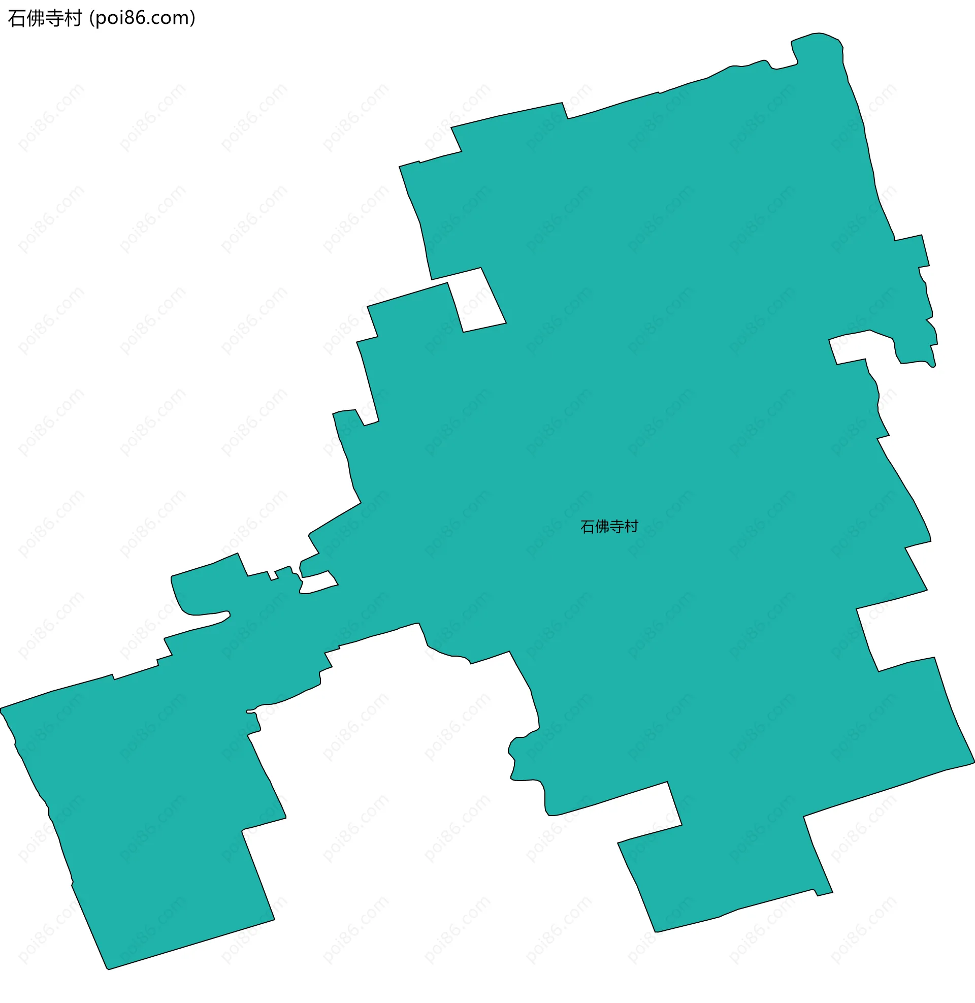 石佛寺村边界地图