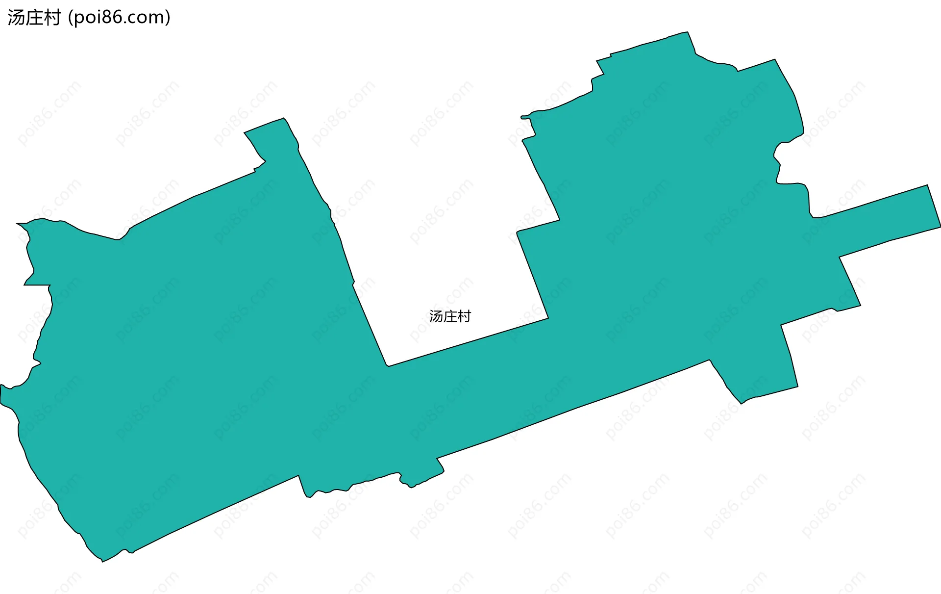 汤庄村边界地图