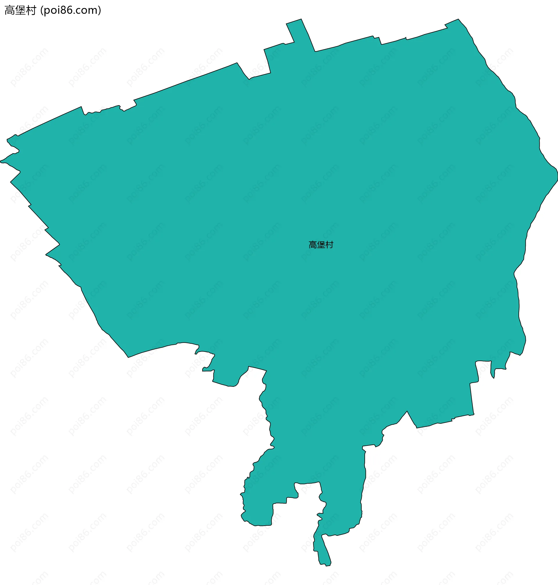 高堡村边界地图