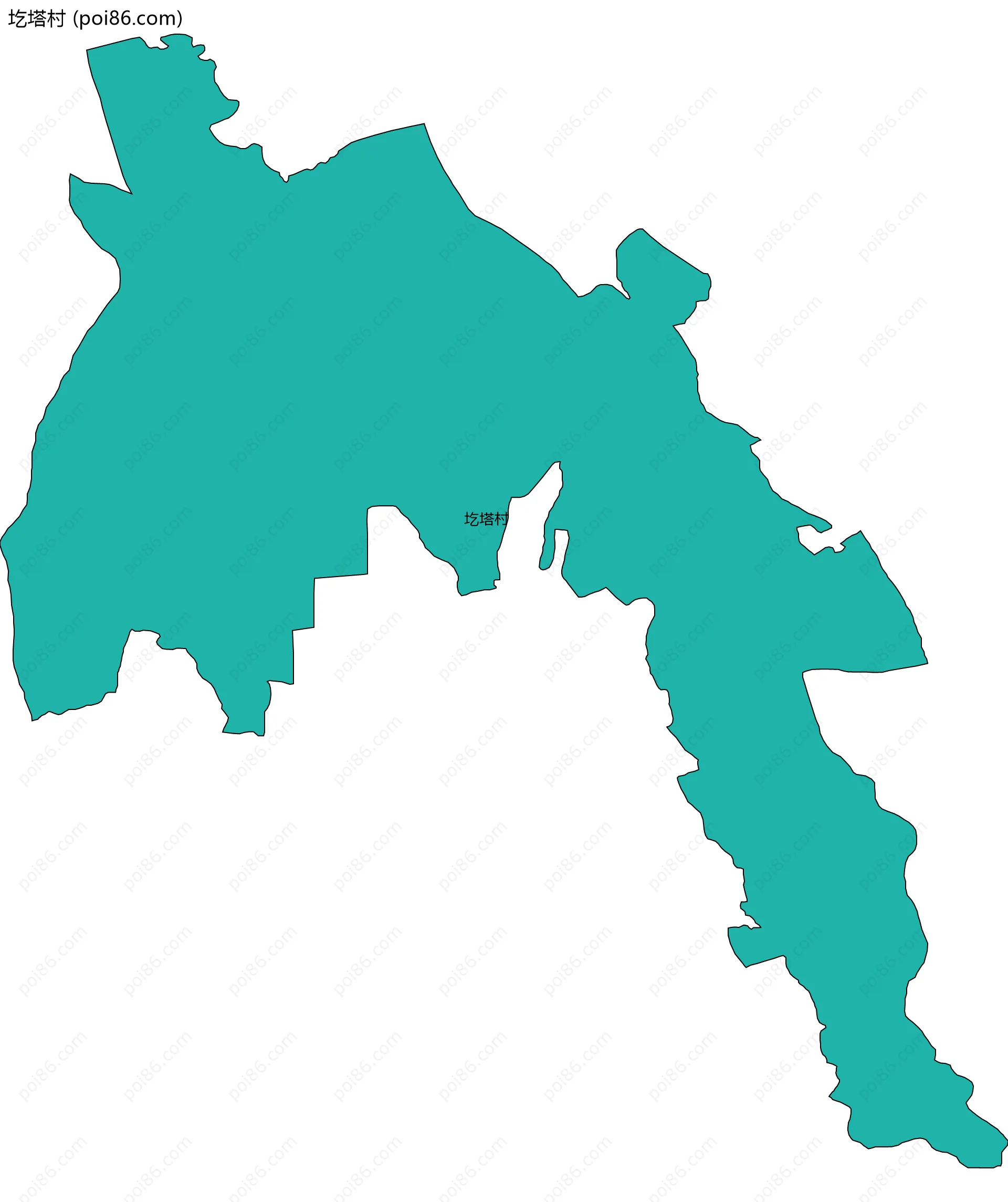 圪塔村边界地图