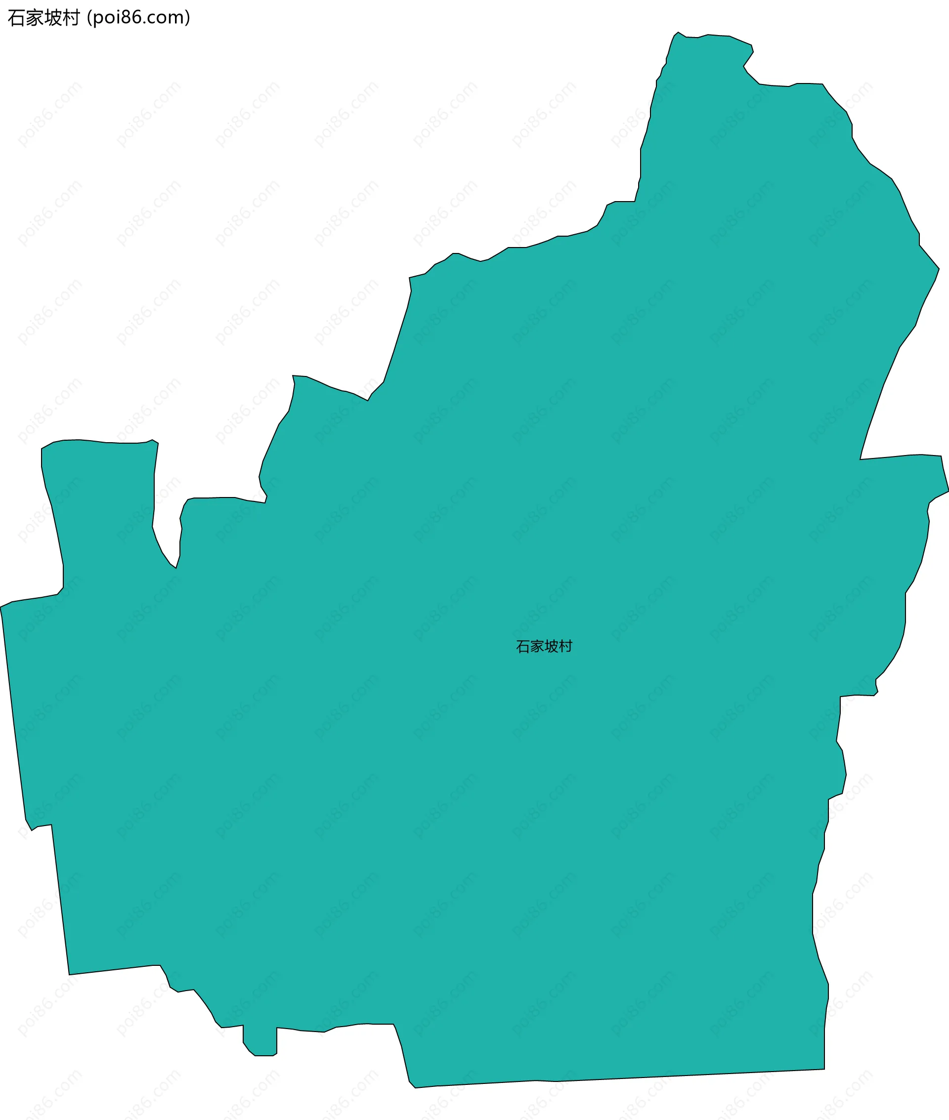 石家坡村边界地图