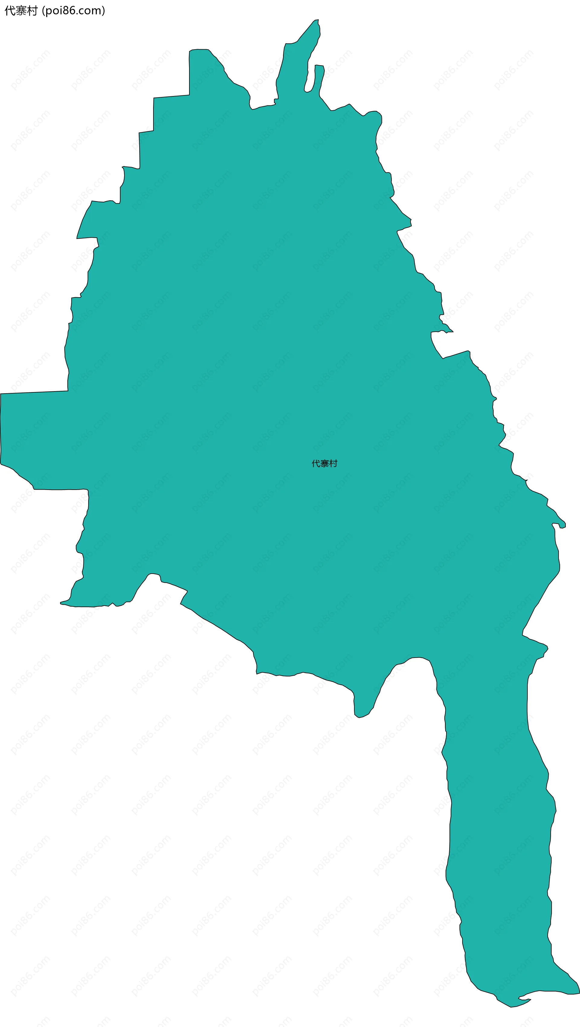 代寨村边界地图