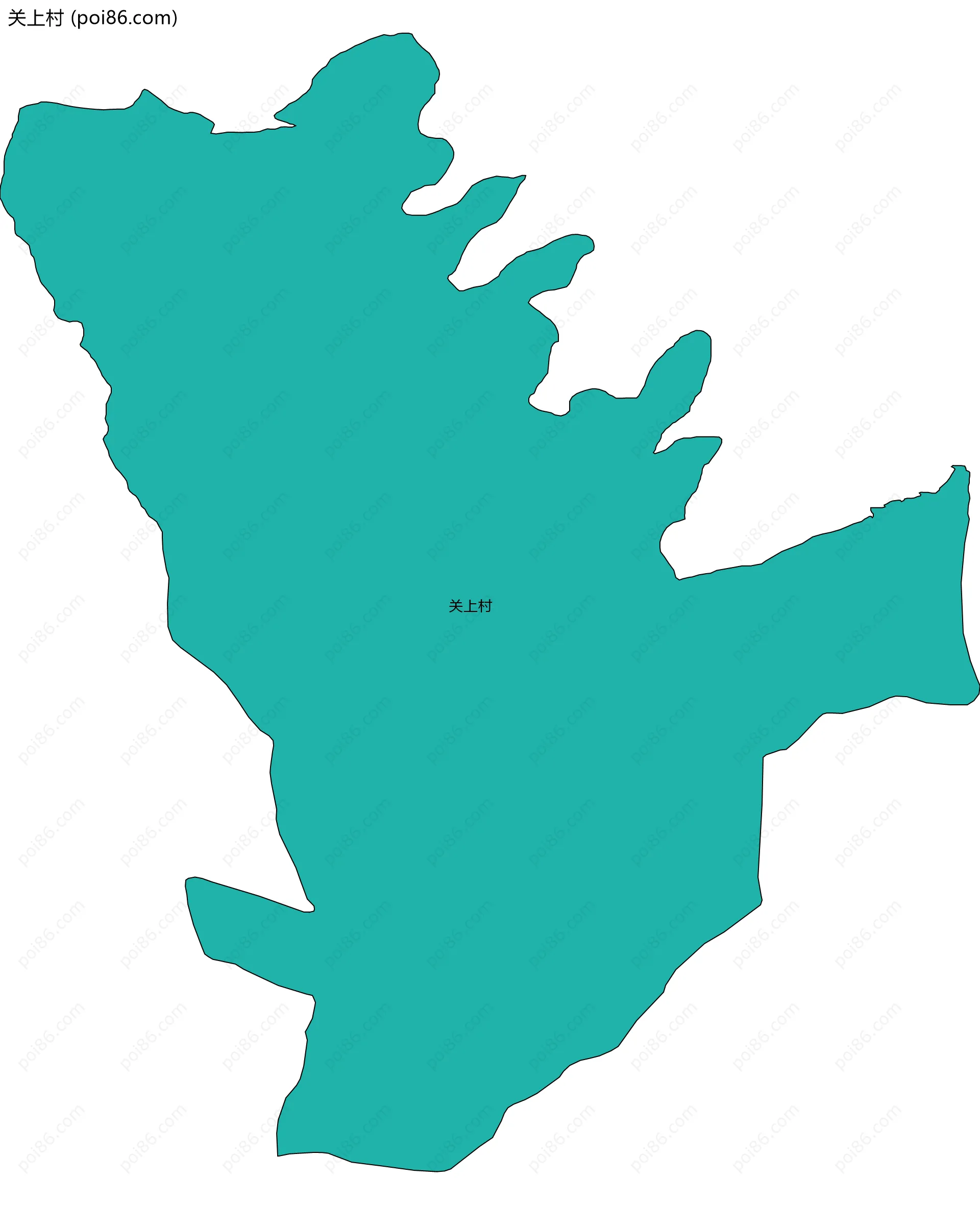 关上村边界地图