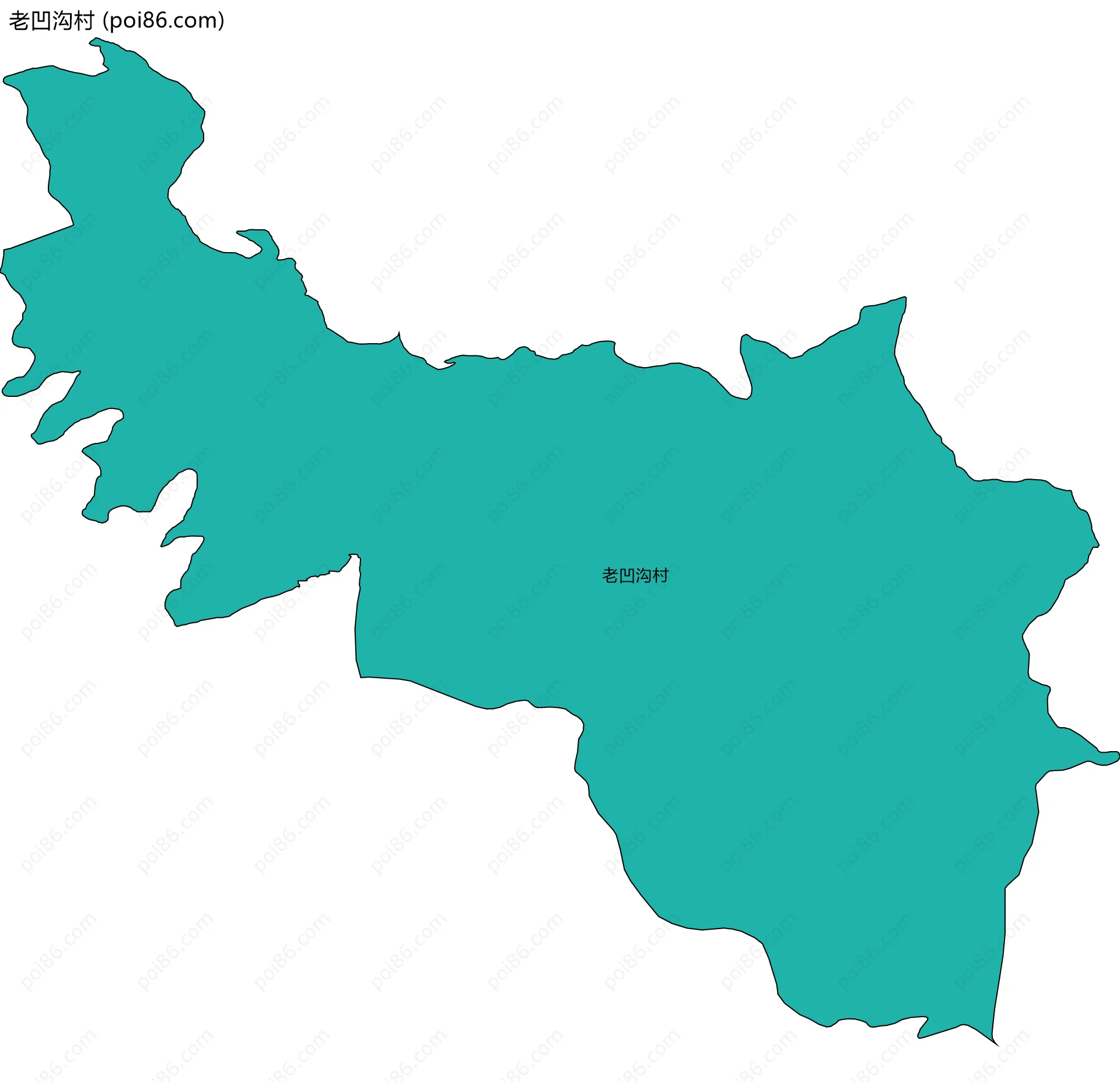 老凹沟村边界地图