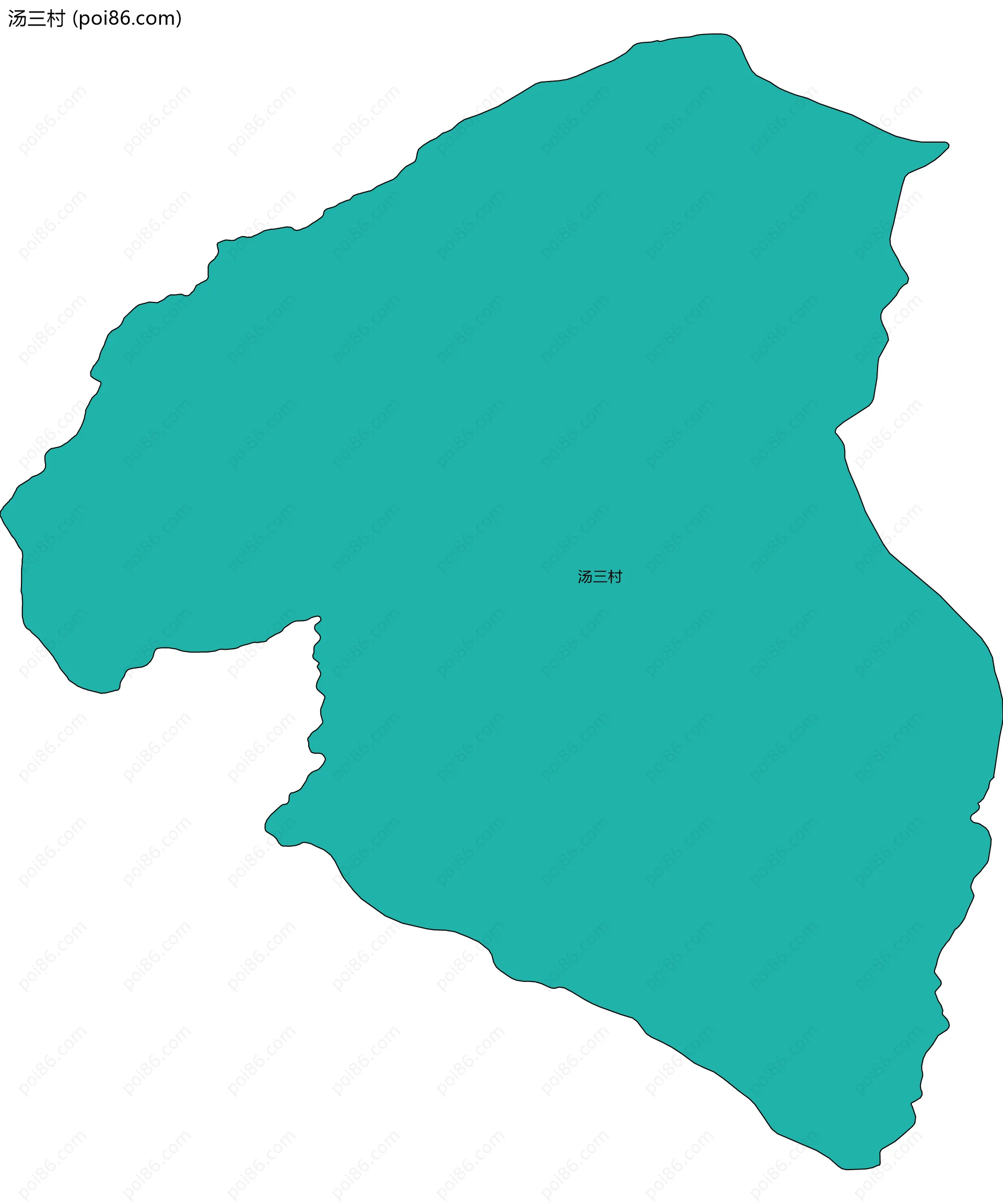 汤三村边界地图