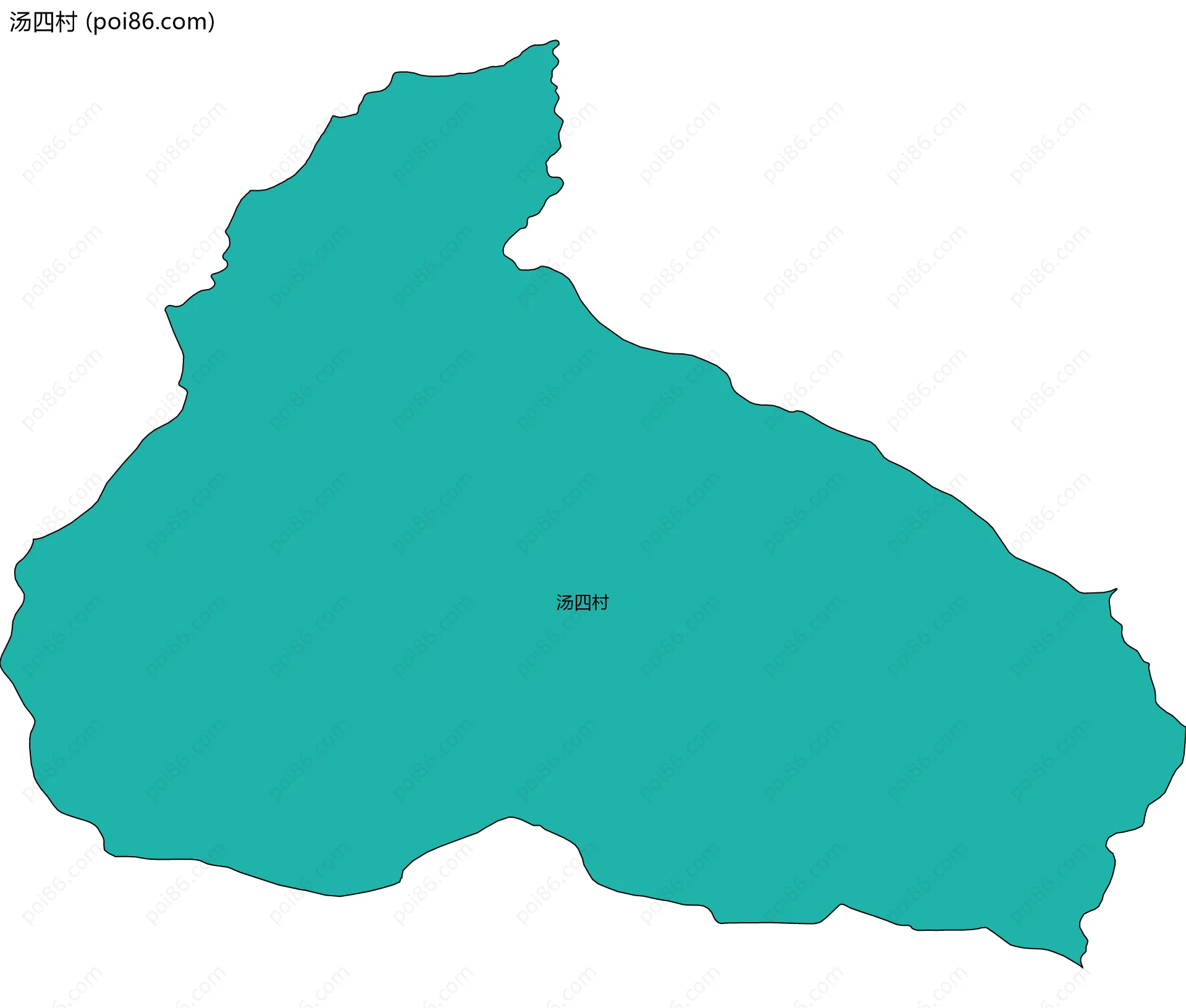 汤四村边界地图