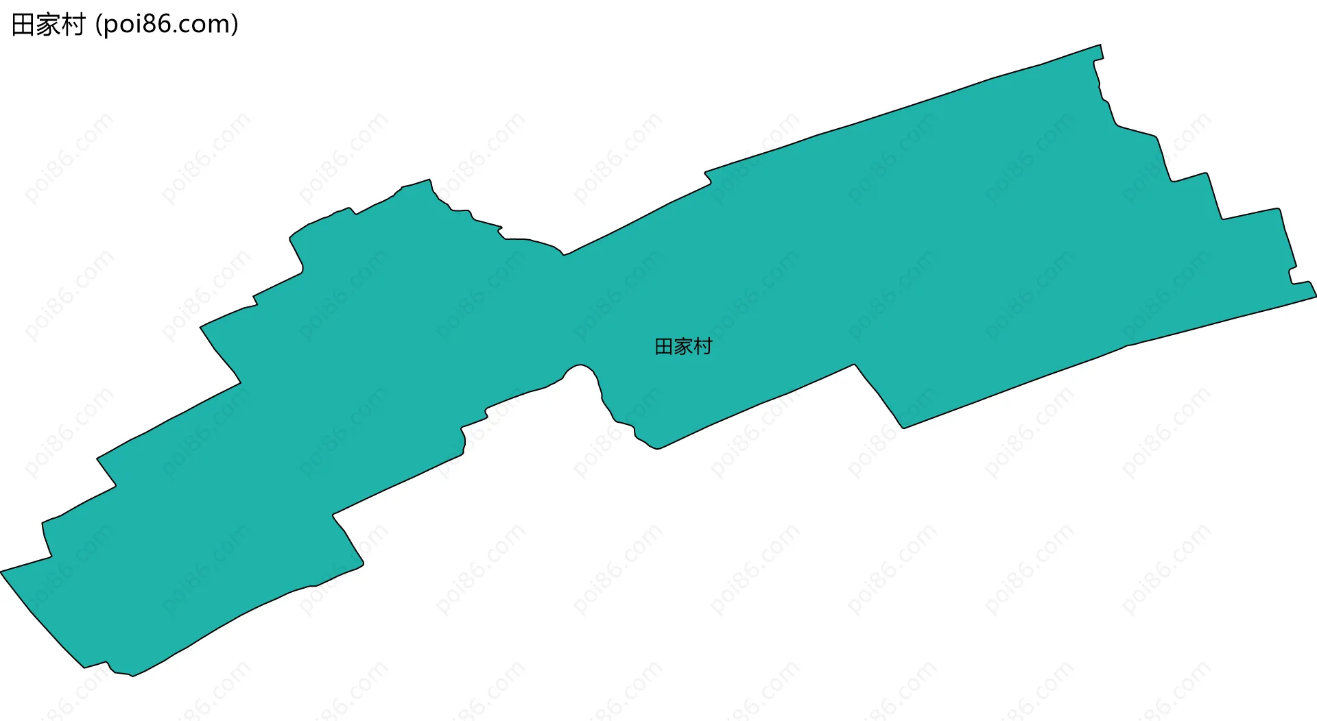 田家村边界地图