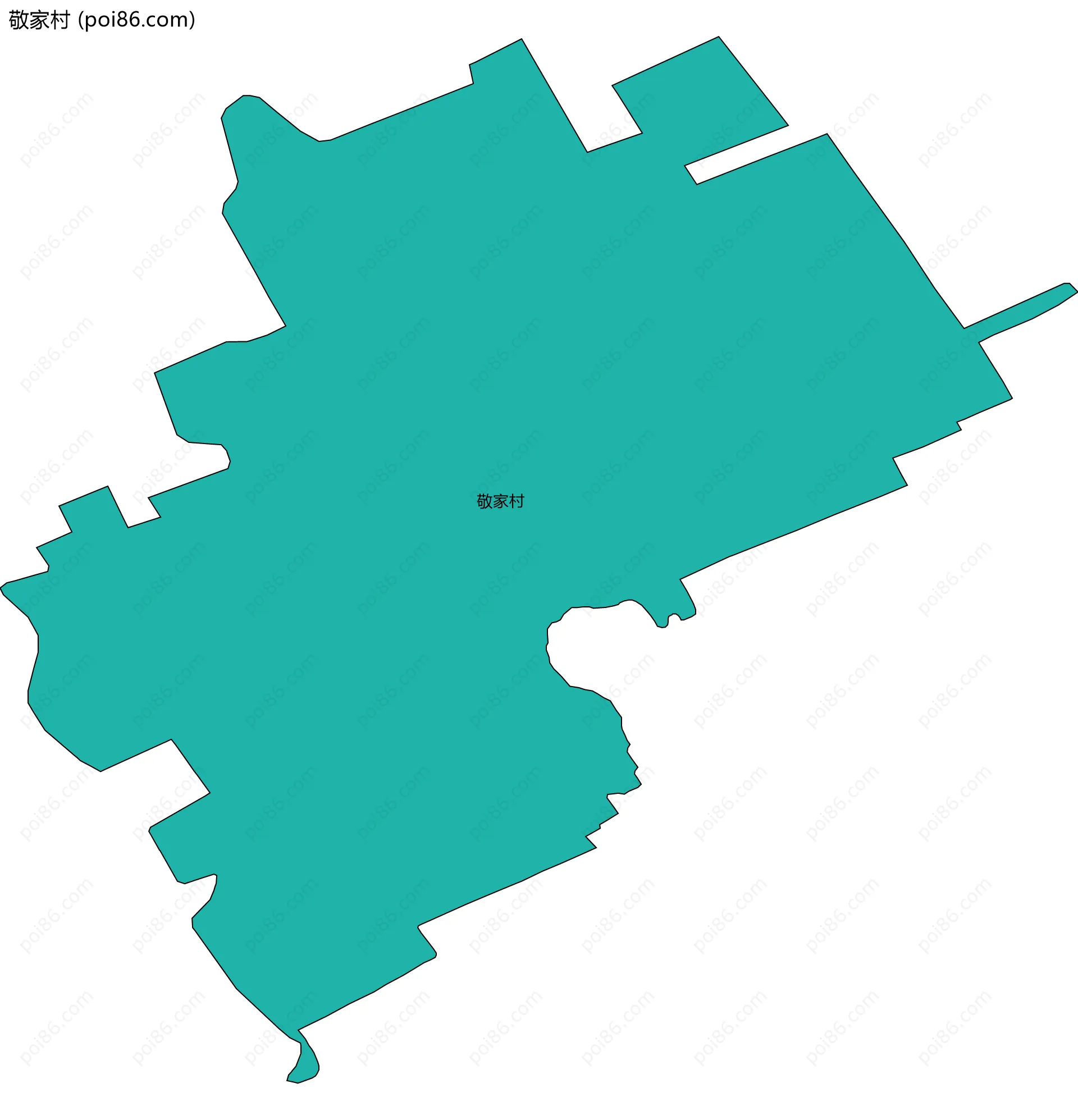 敬家村边界地图