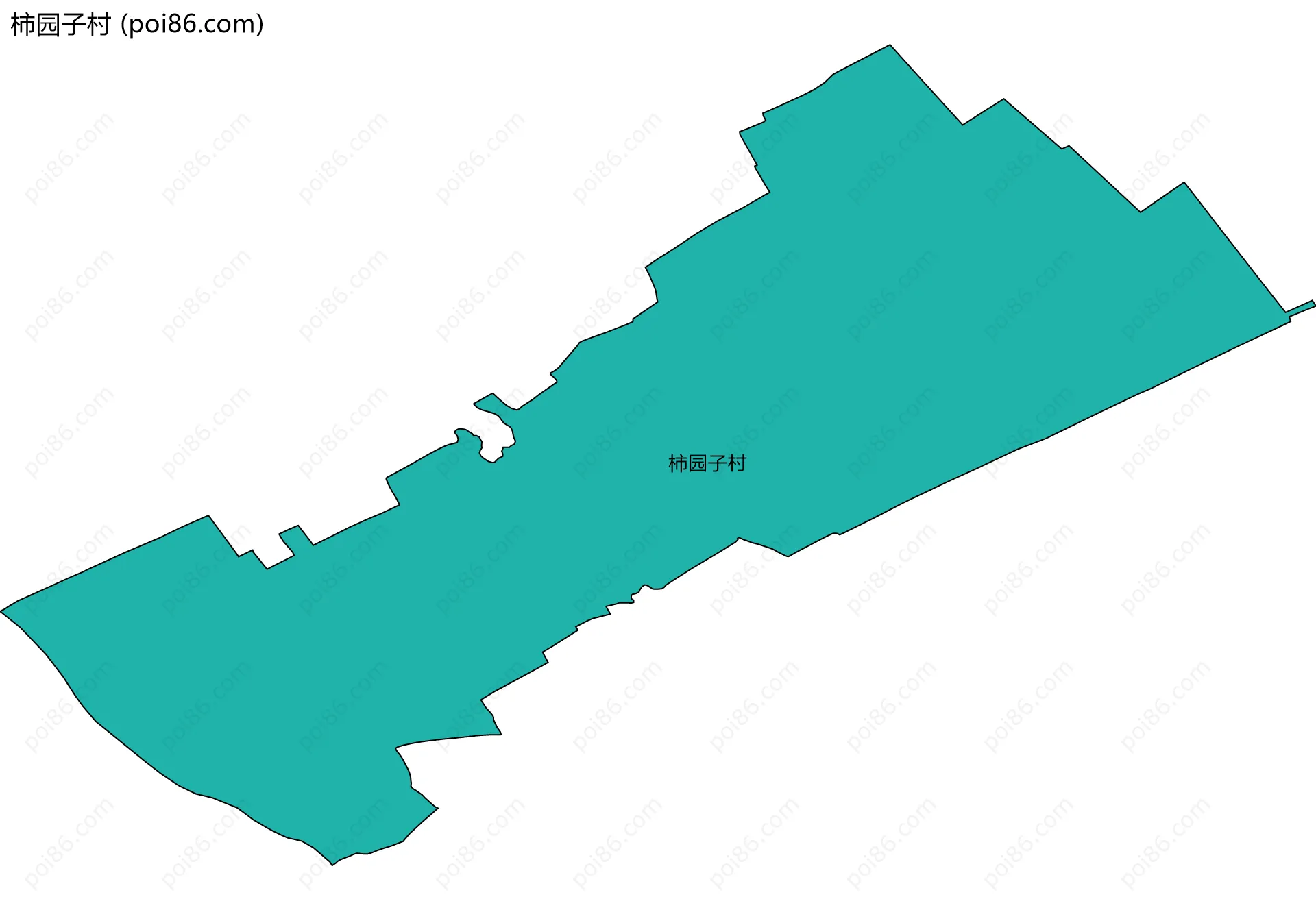 柿园子村边界地图