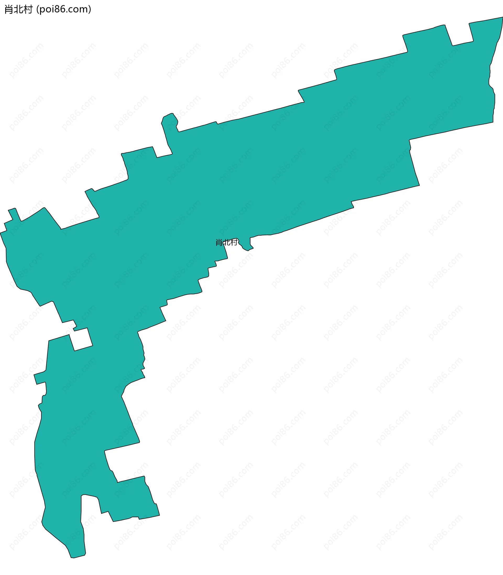 肖北村边界地图