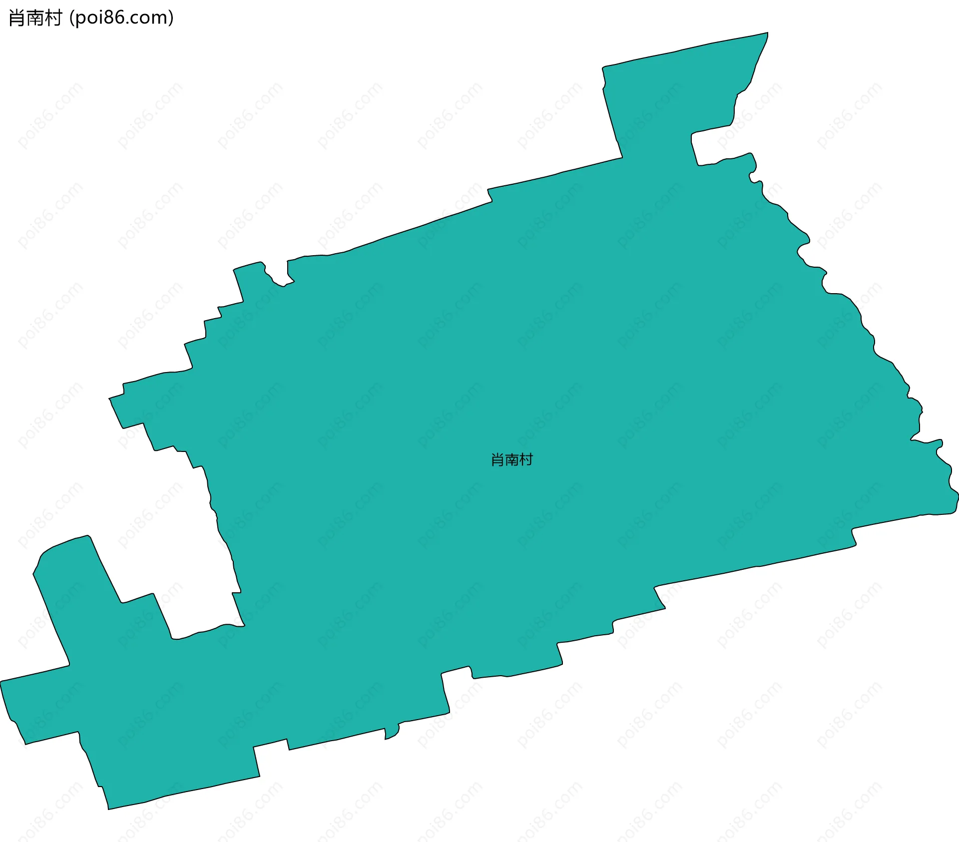 肖南村边界地图
