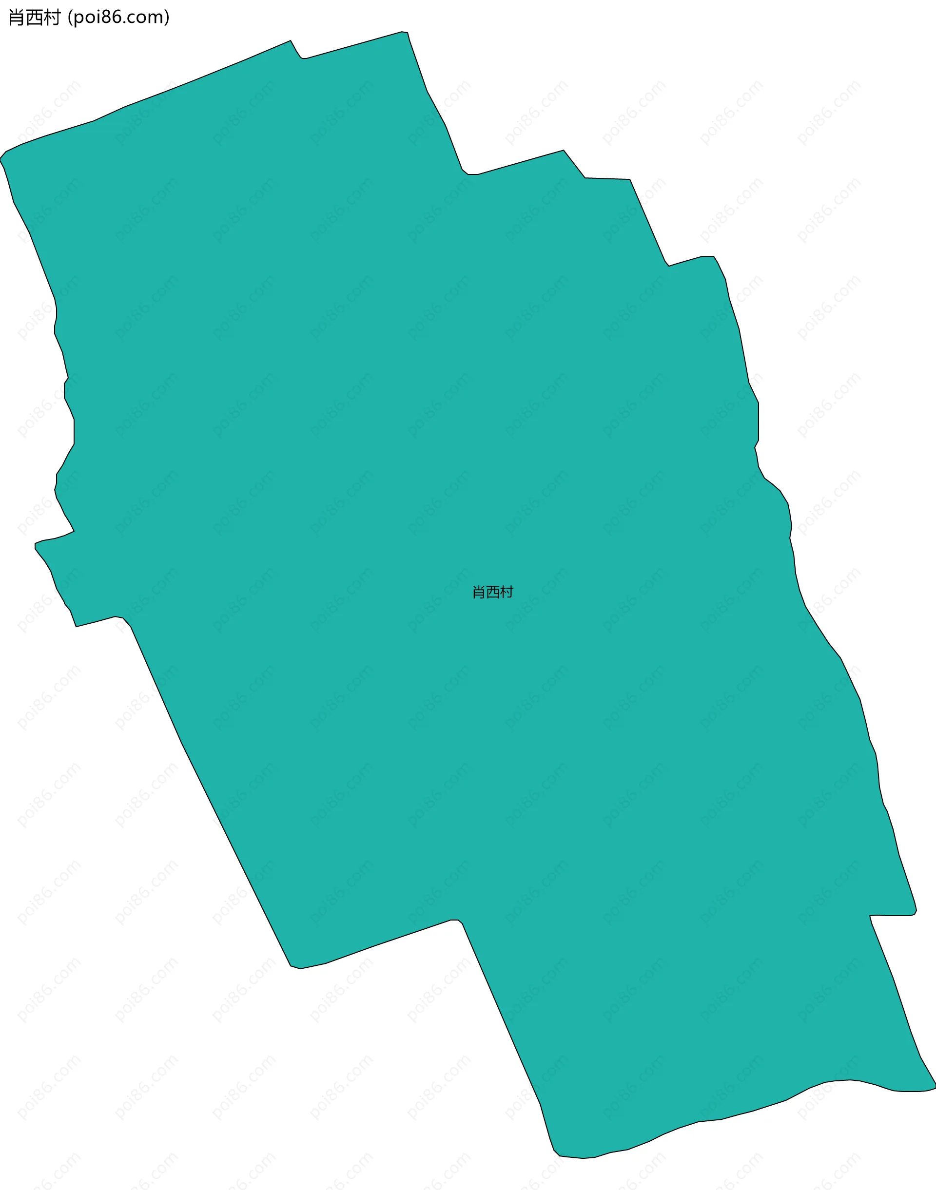 肖西村边界地图