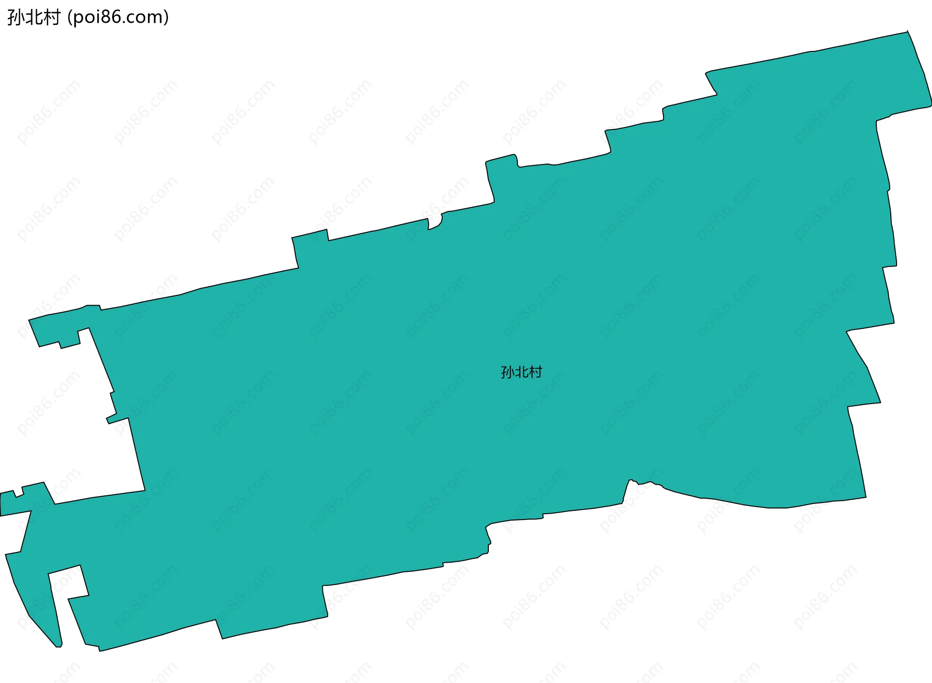 孙北村边界地图