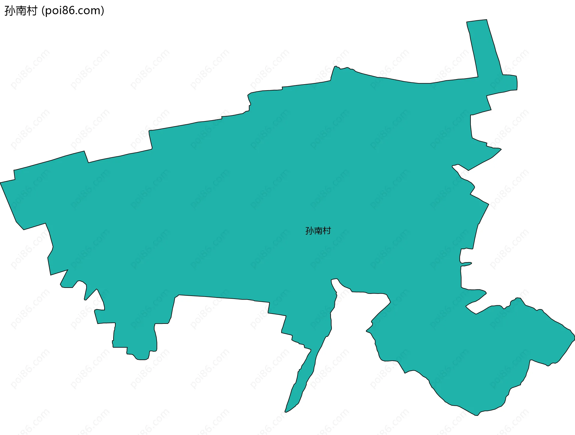 孙南村边界地图