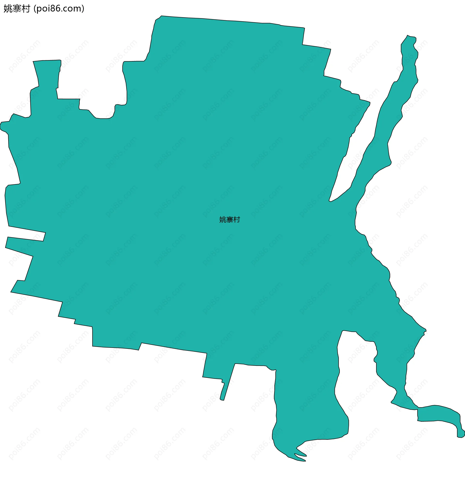 姚寨村边界地图