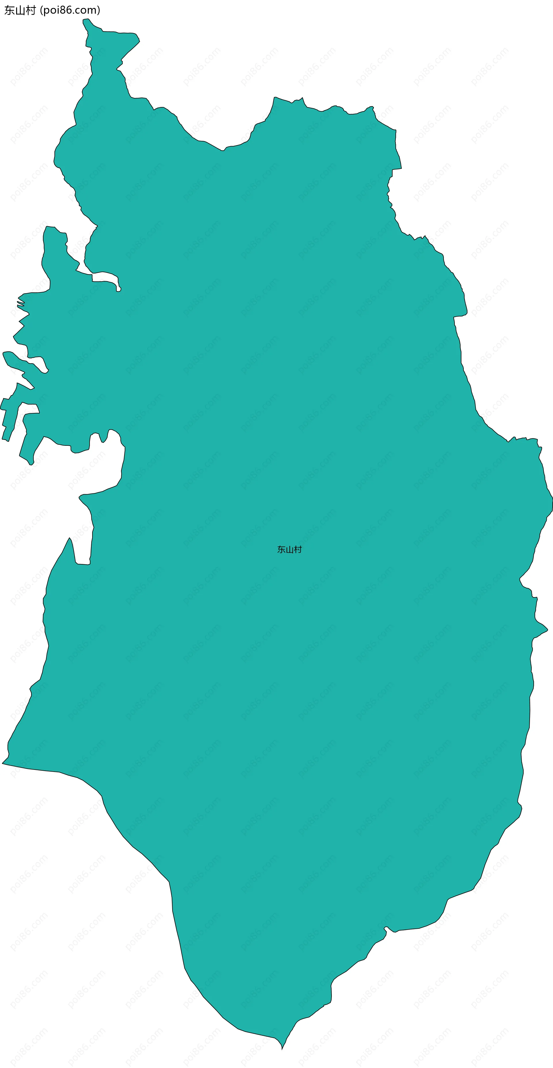 东山村边界地图