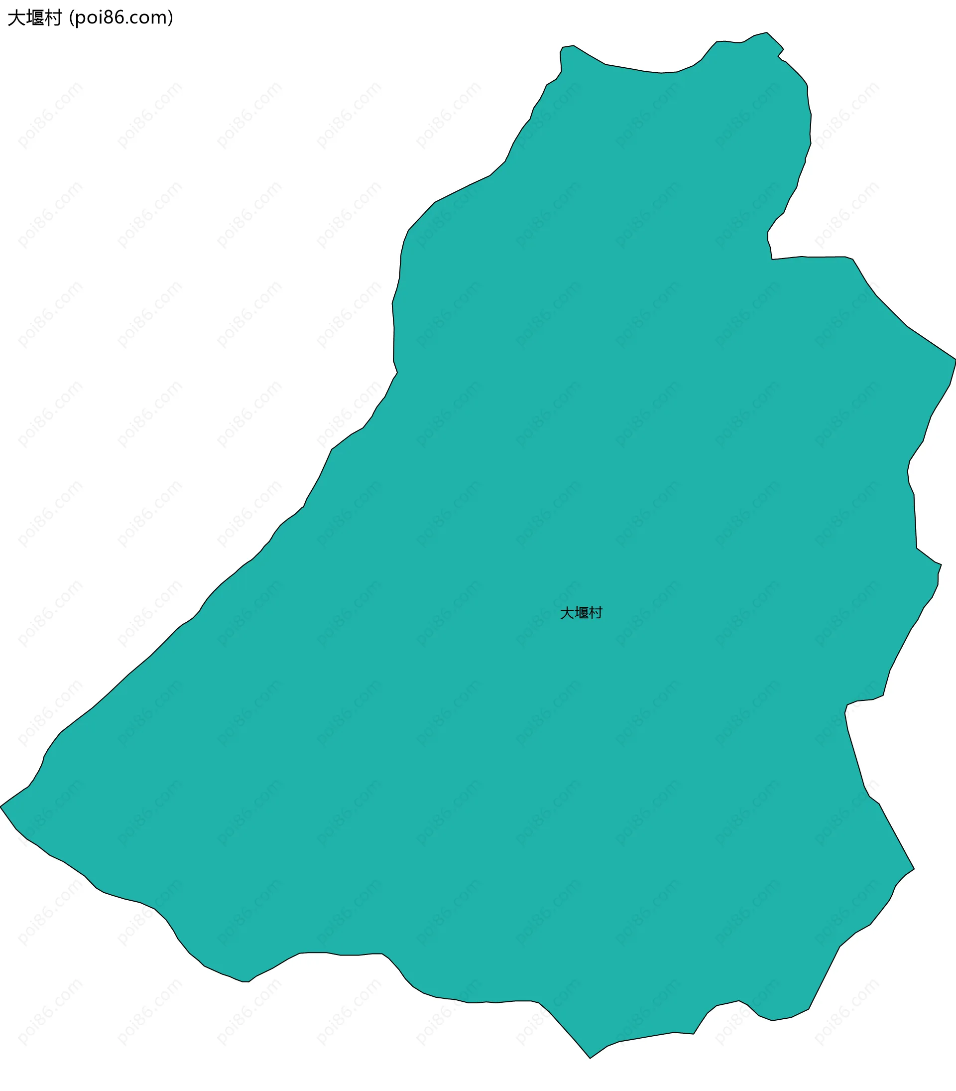 大堰村边界地图