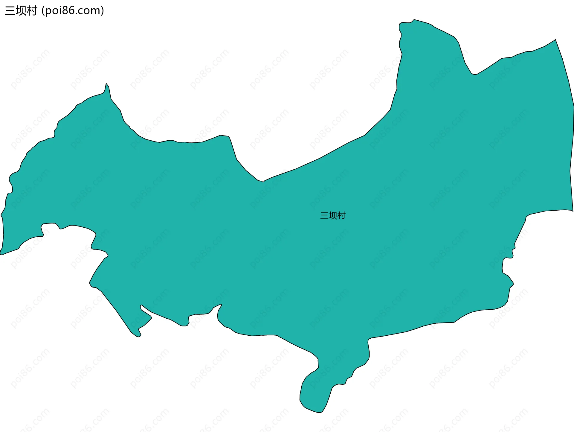 三坝村边界地图