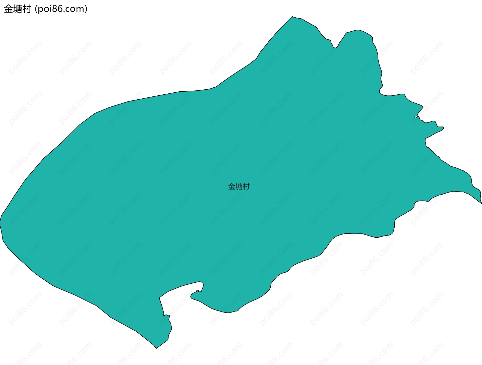 金塘村边界地图