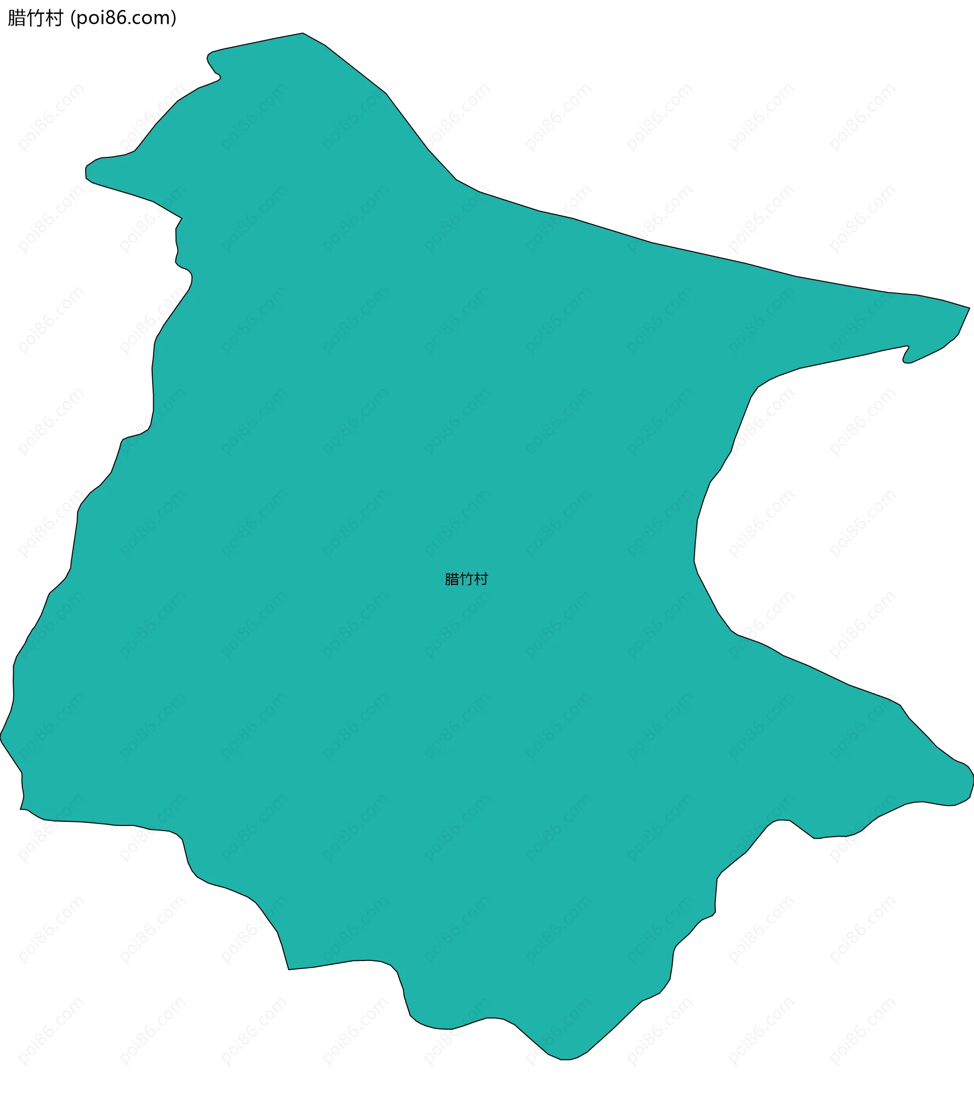 腊竹村边界地图