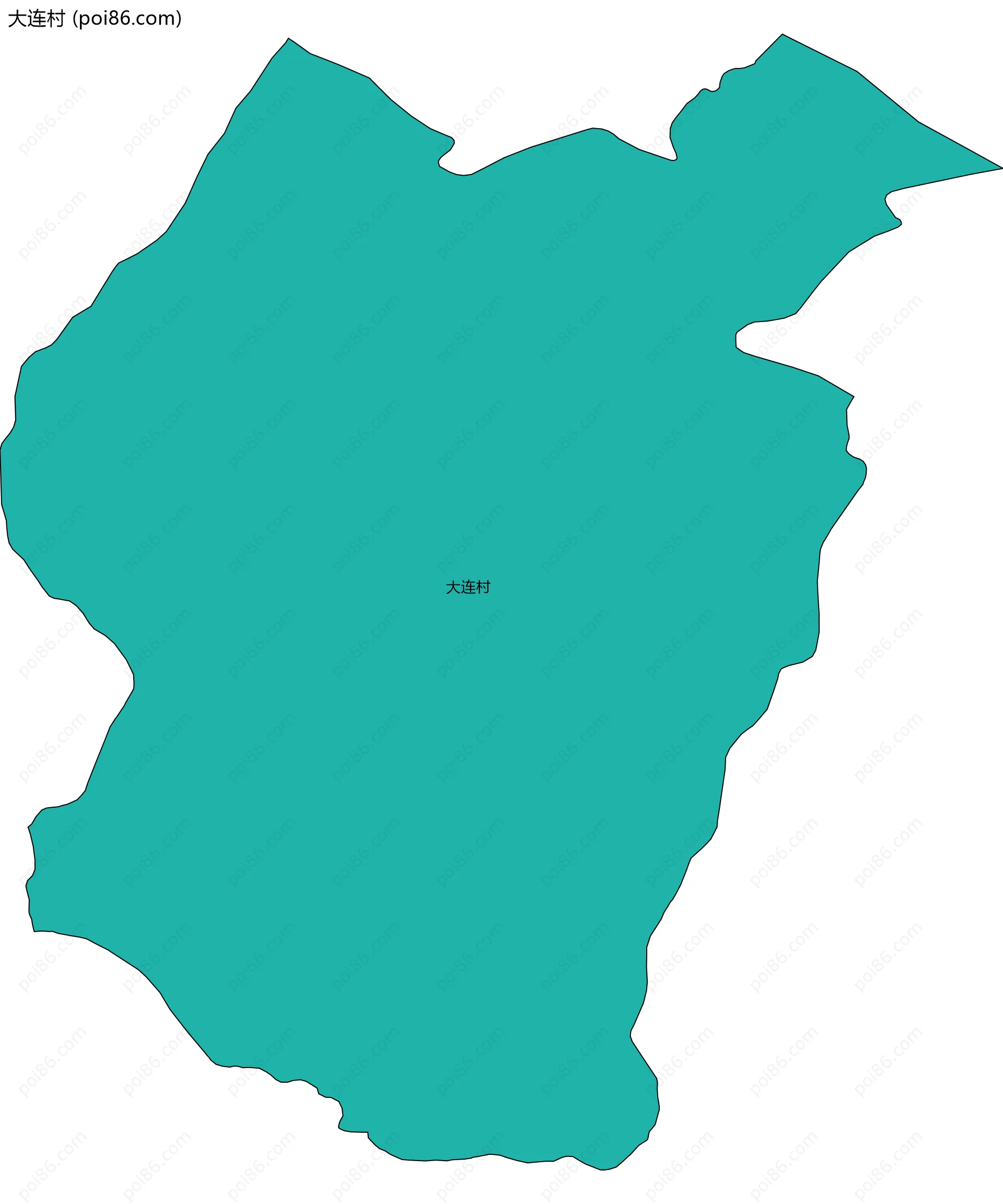 大连村边界地图