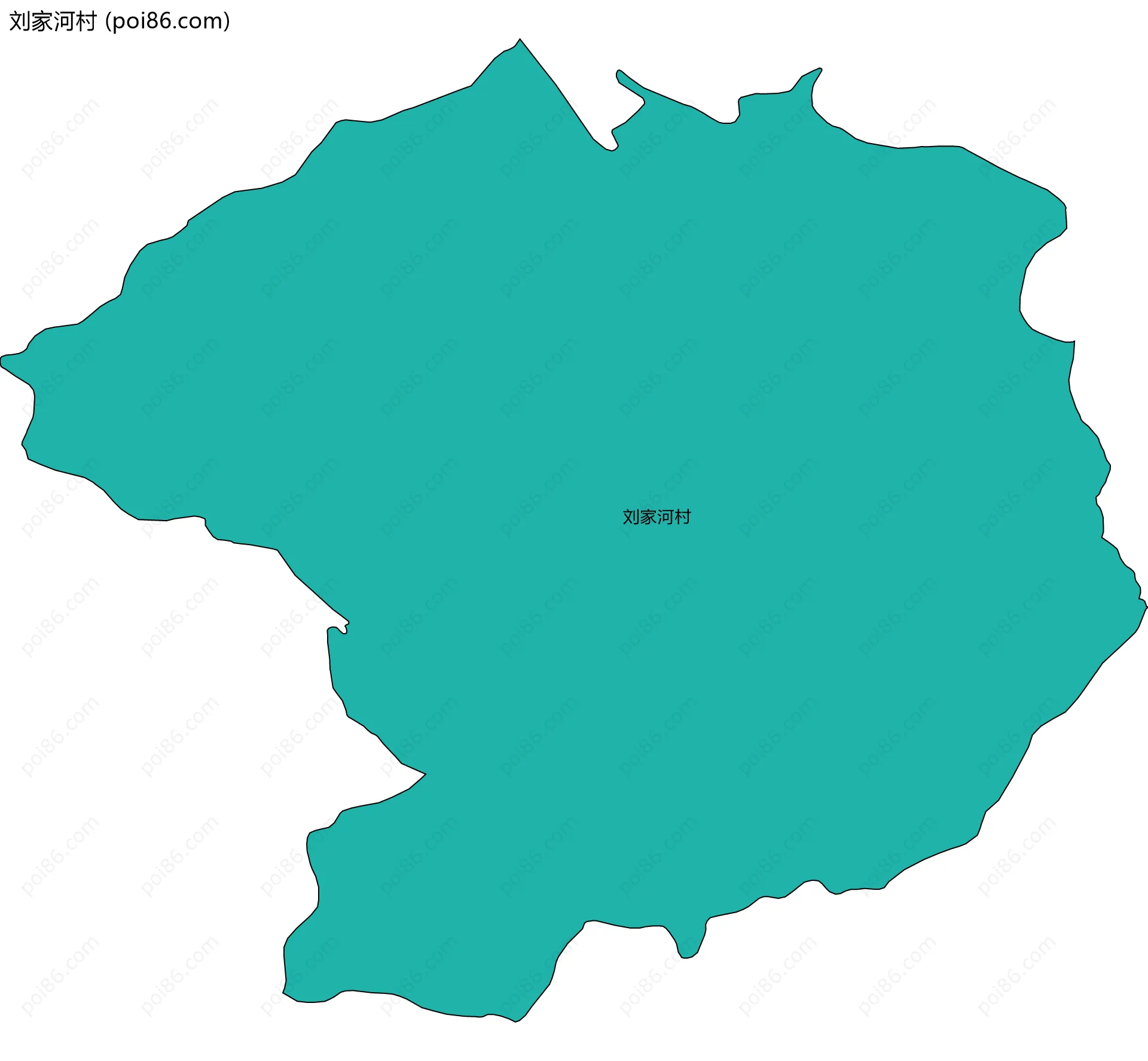 刘家河村边界地图