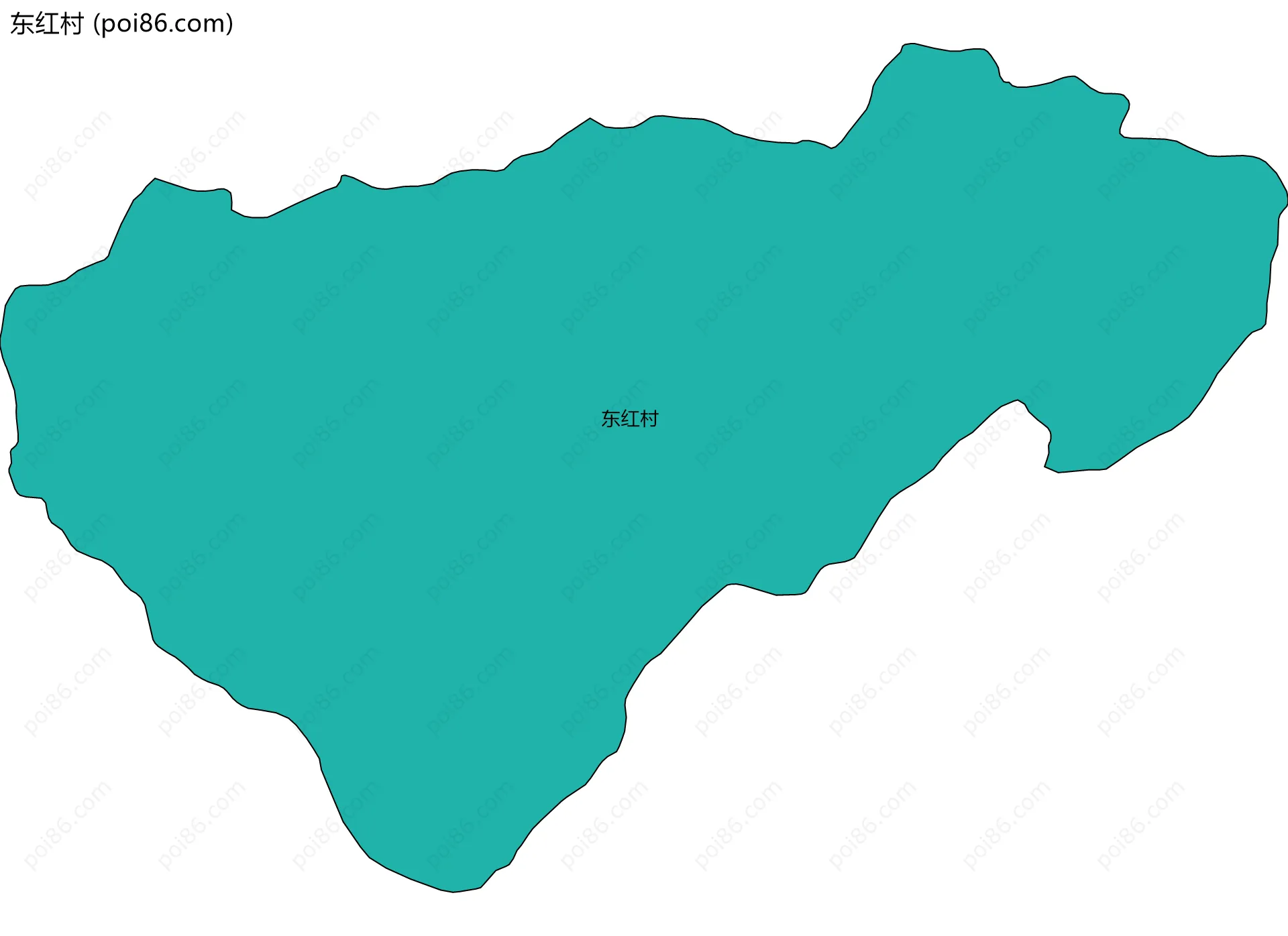 东红村边界地图