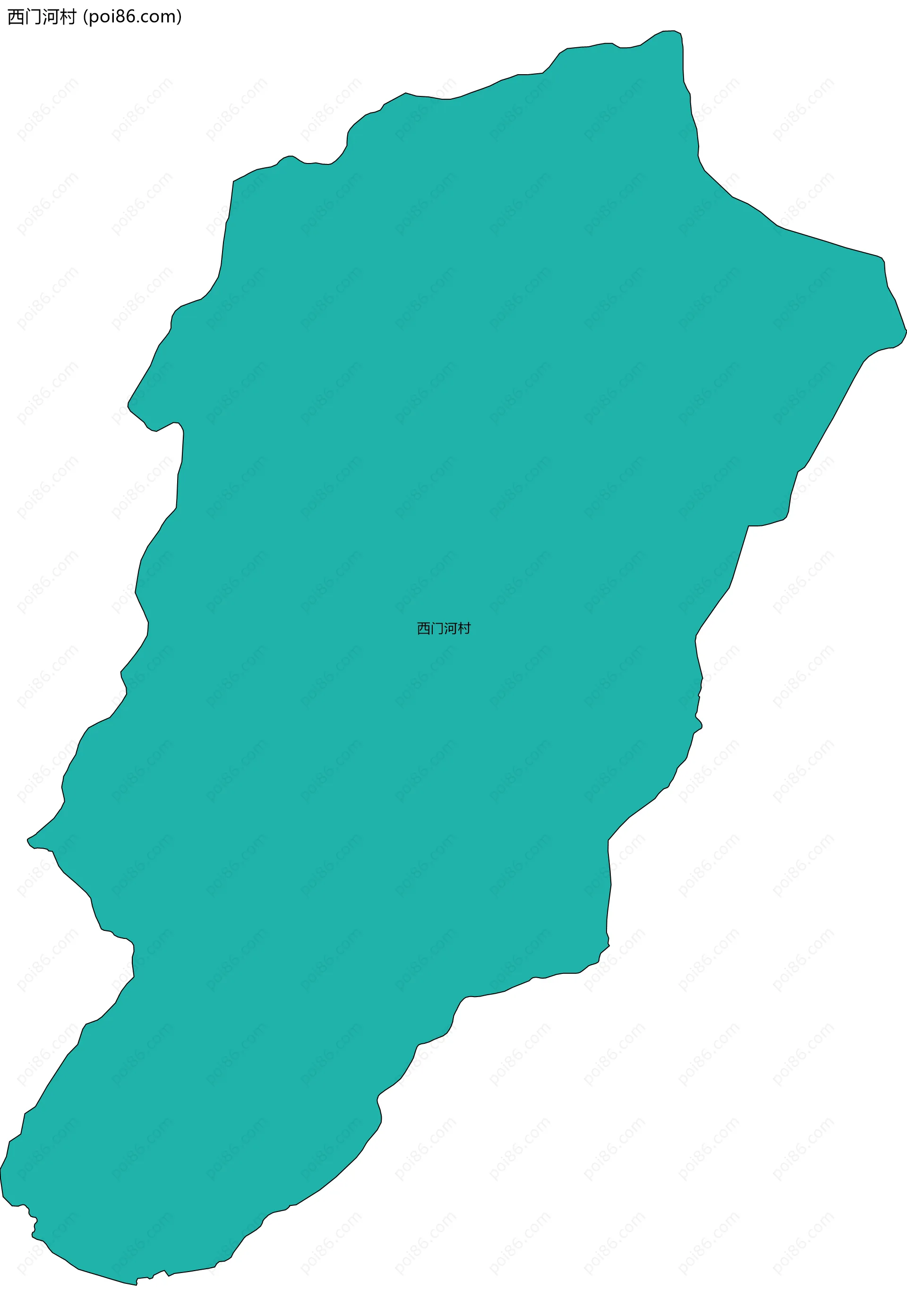西门河村边界地图