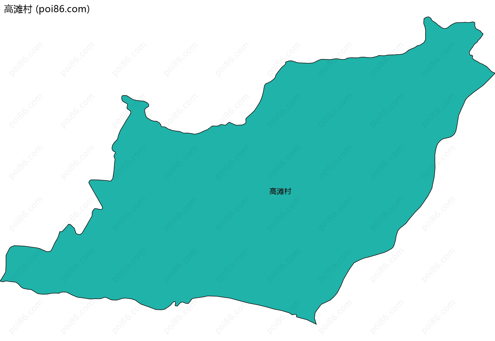 高滩村边界地图
