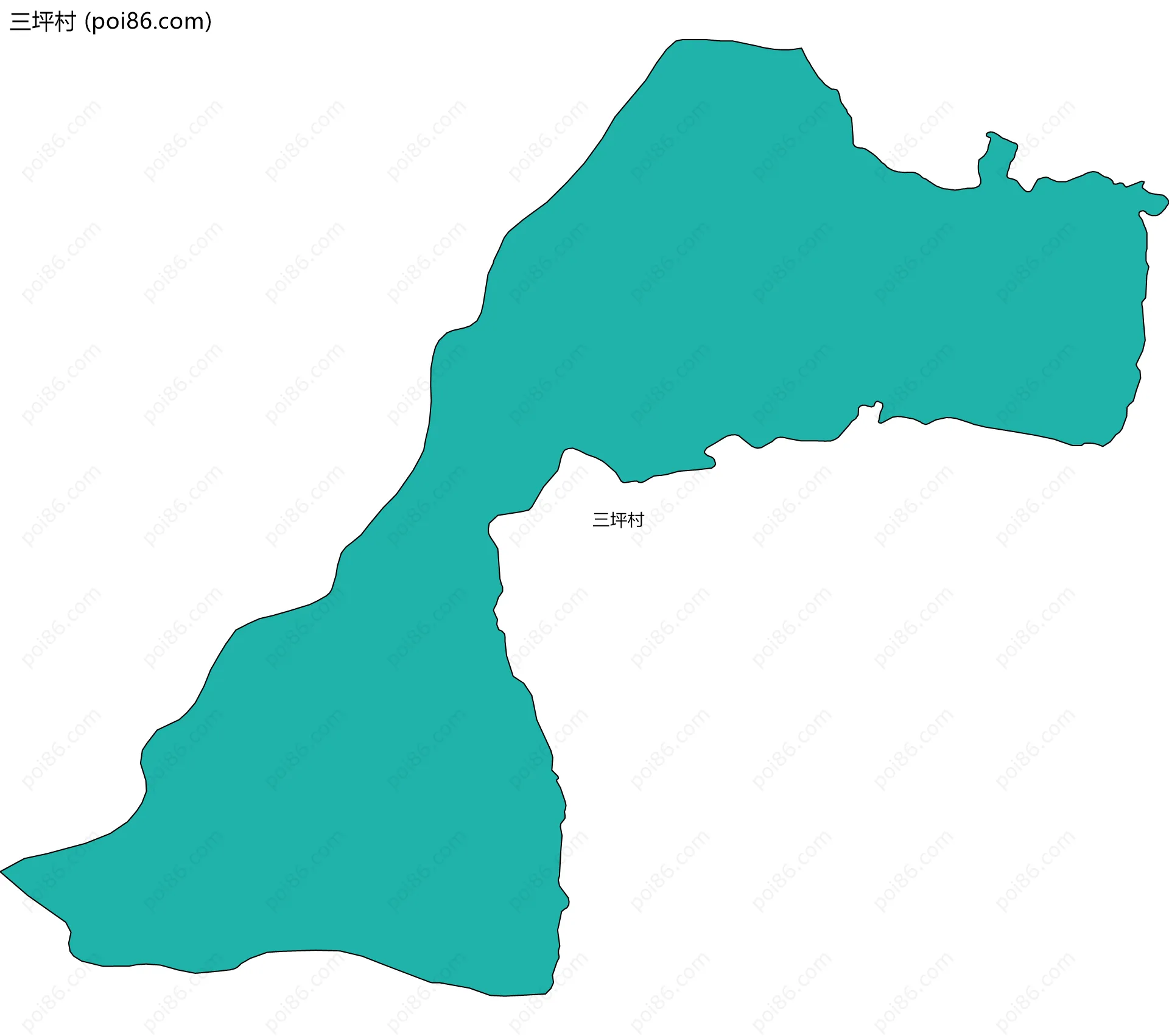 三坪村边界地图