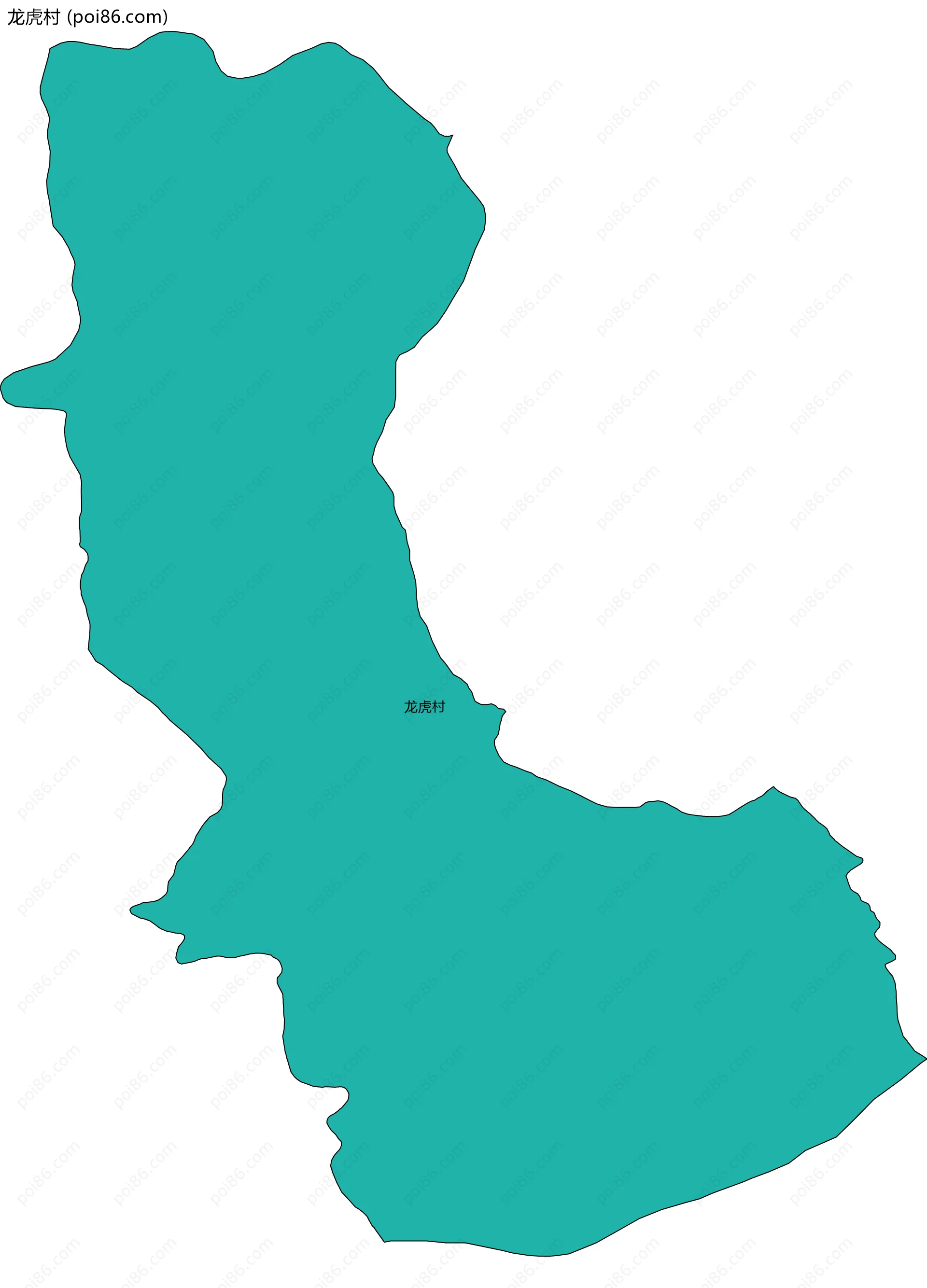 龙虎村边界地图