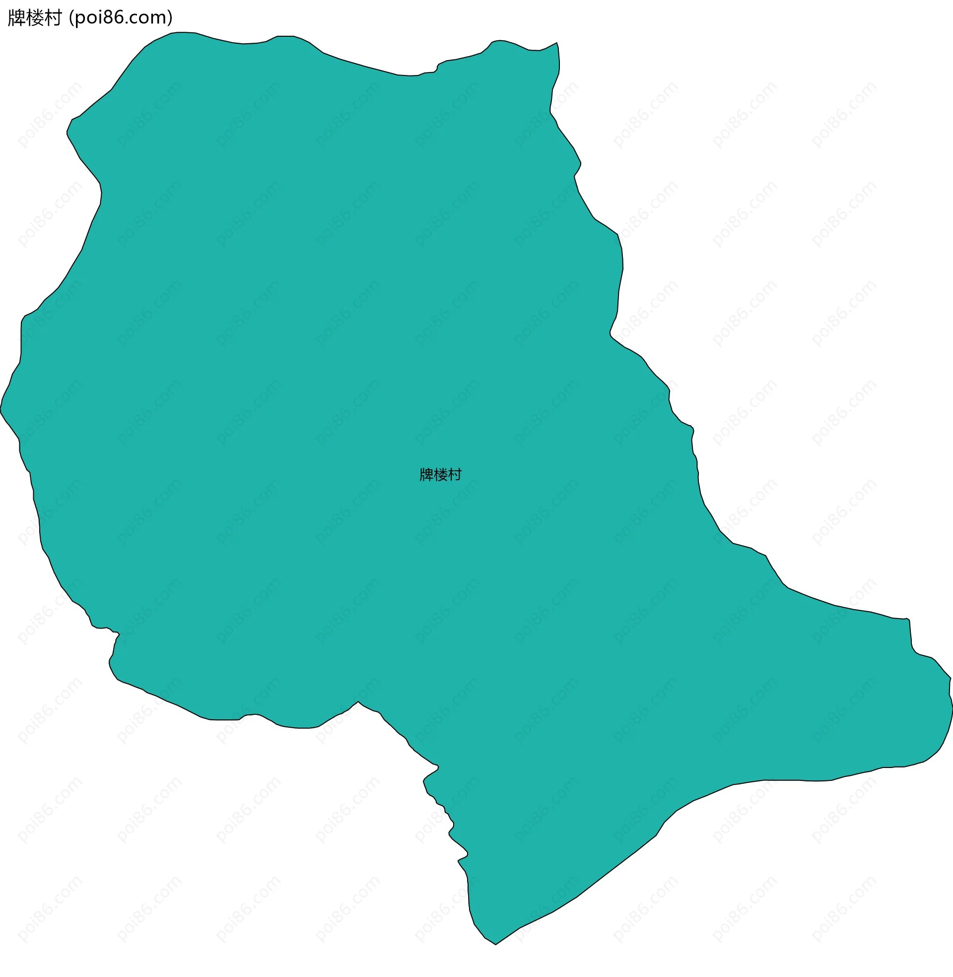 牌楼村边界地图