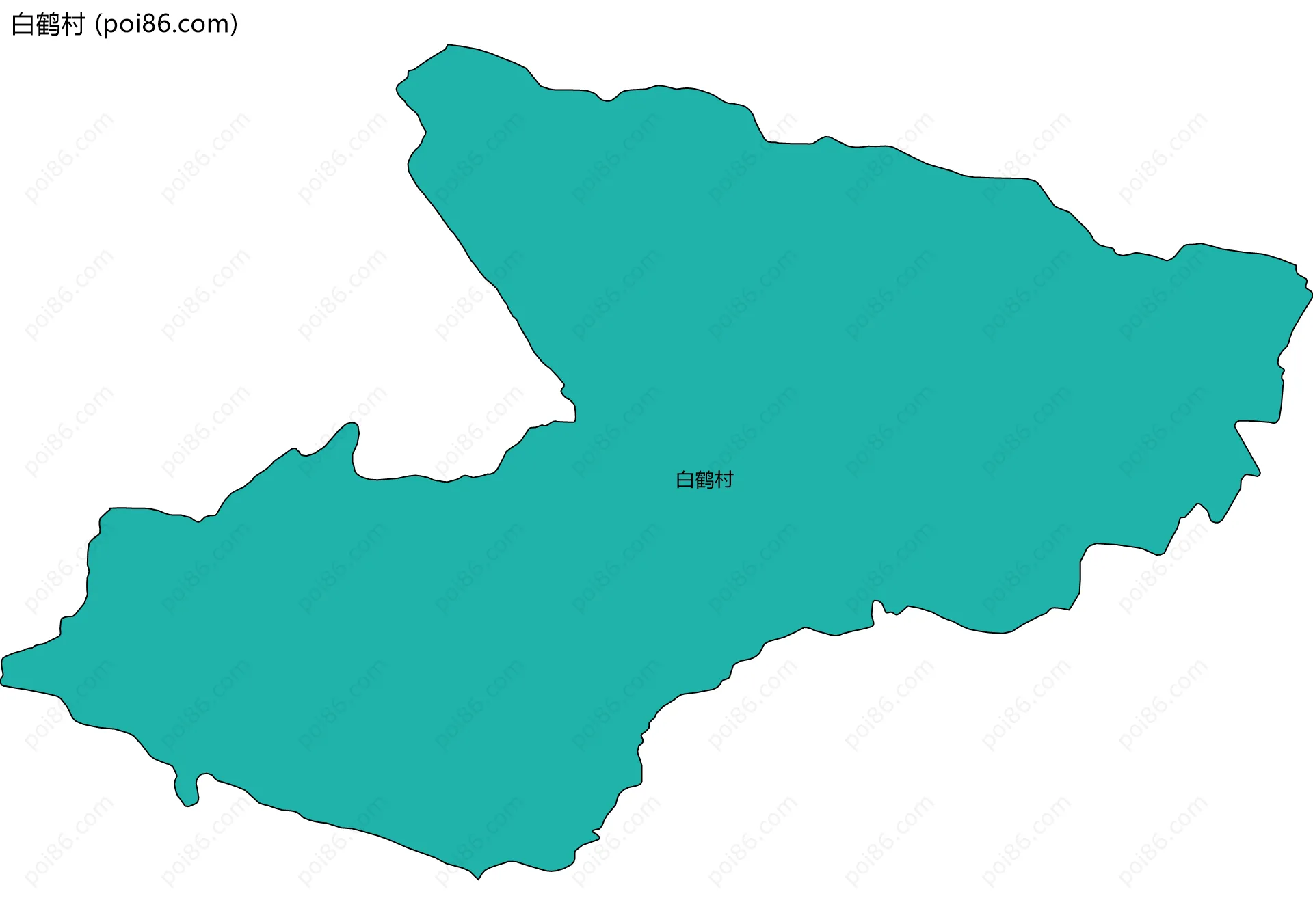 白鹤村边界地图