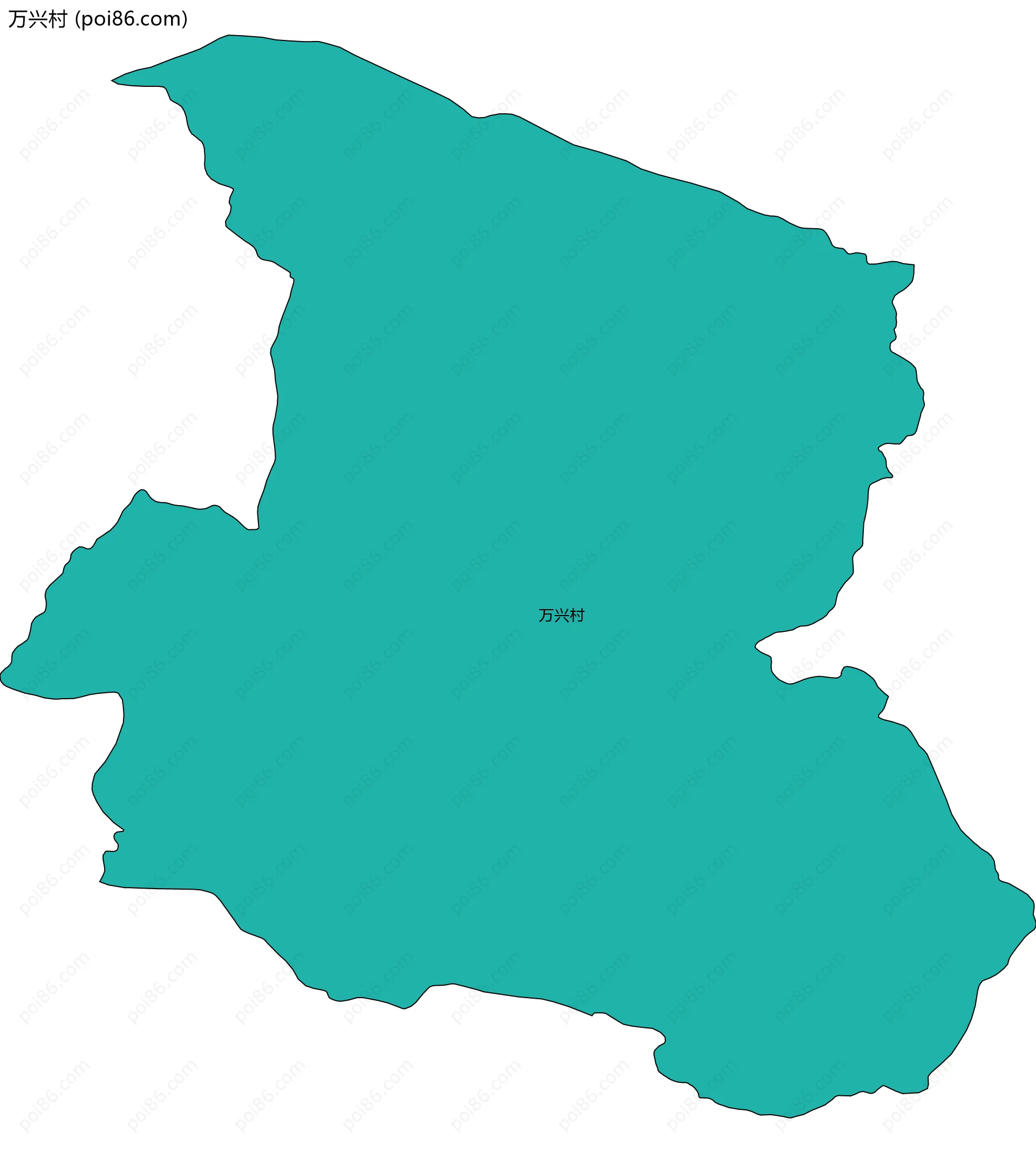 万兴村边界地图
