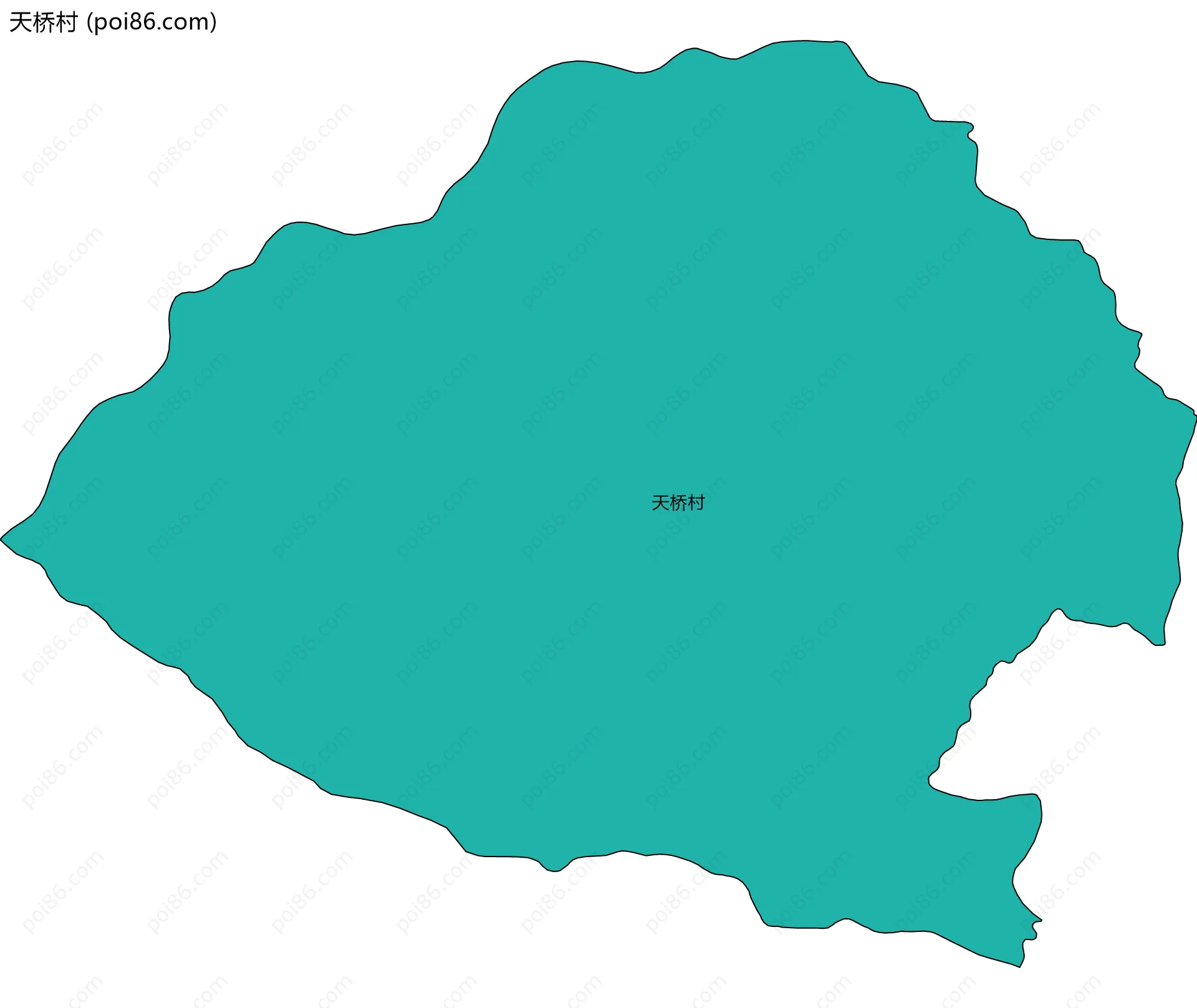 天桥村边界地图