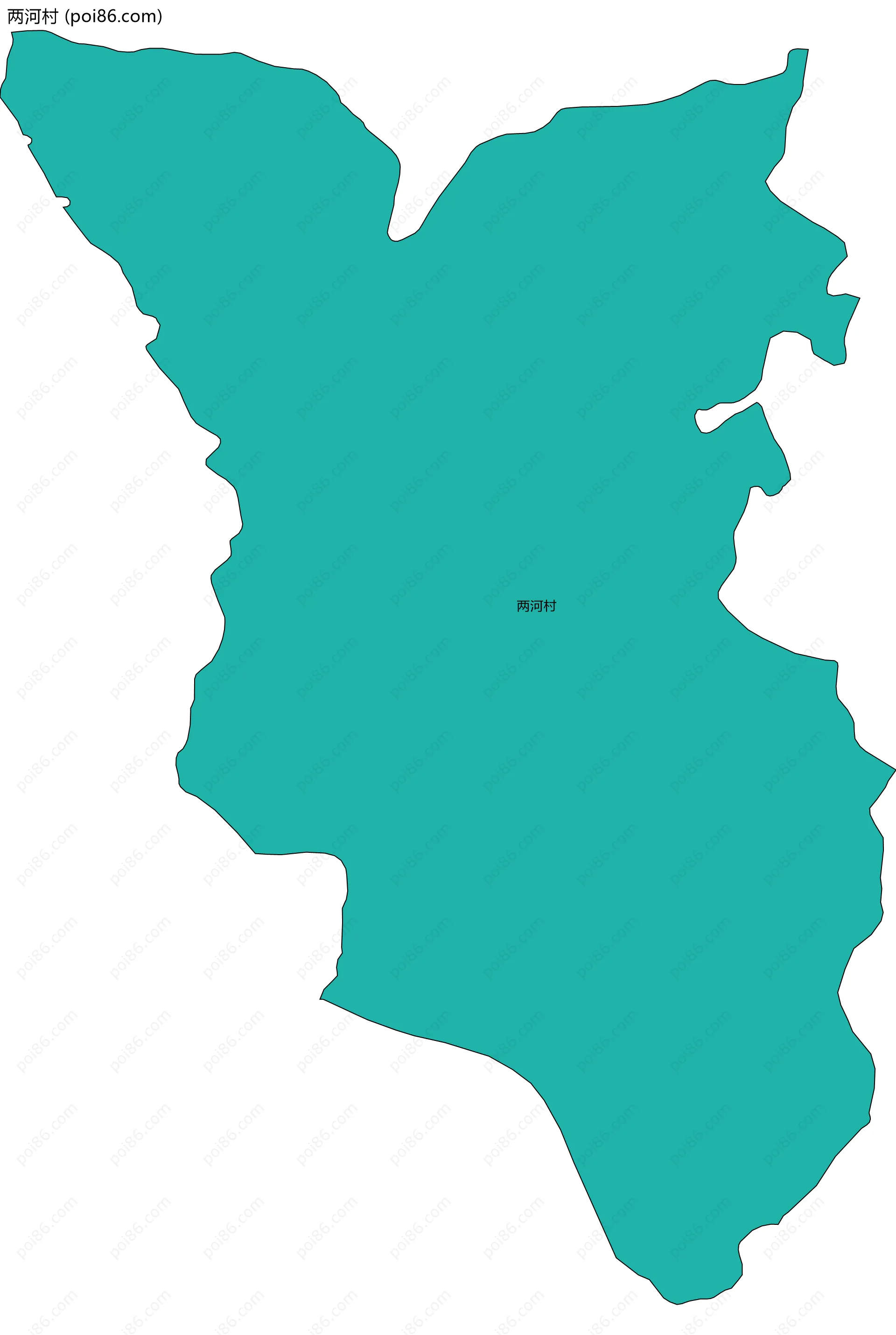 两河村边界地图