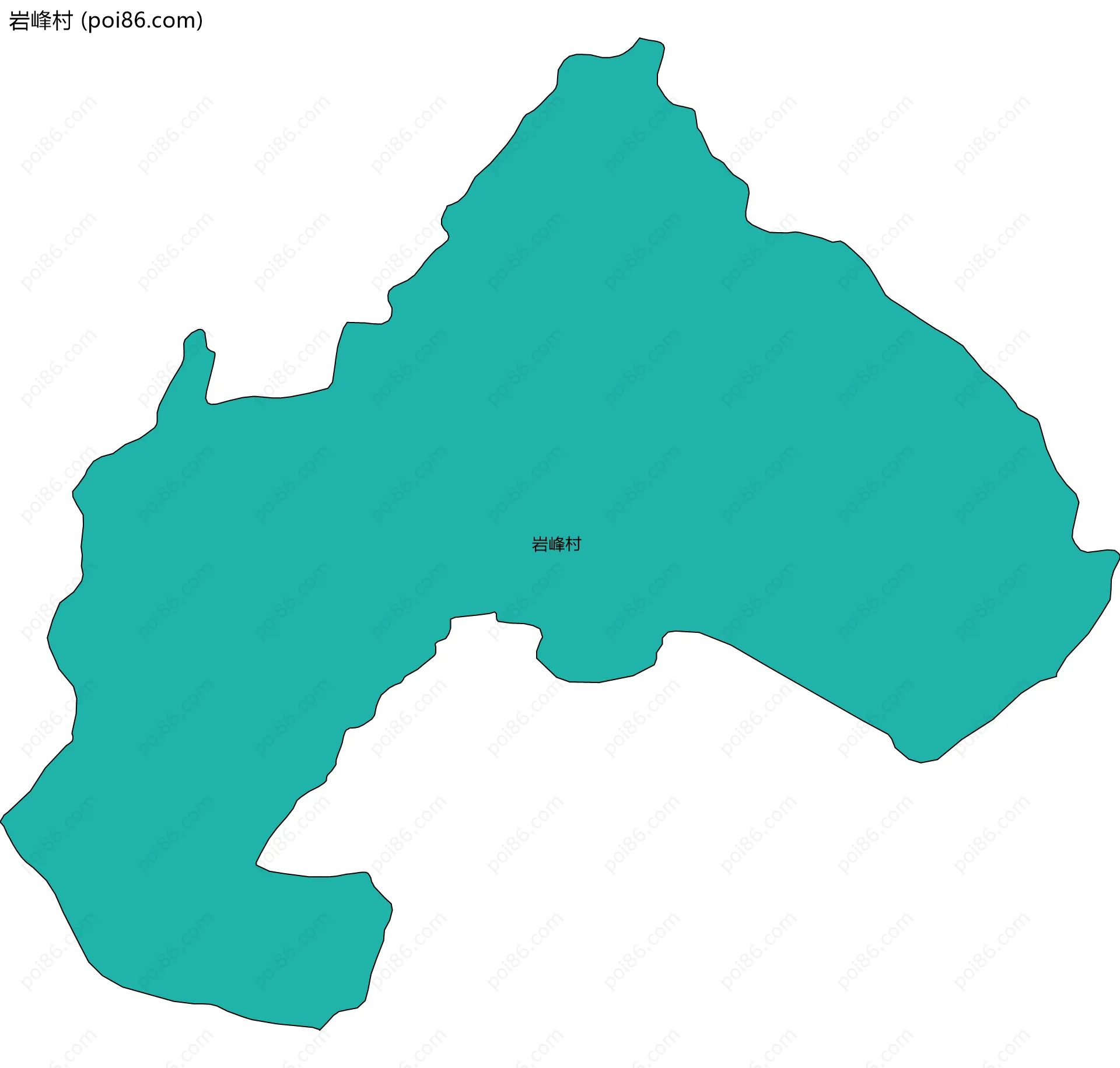 岩峰村边界地图